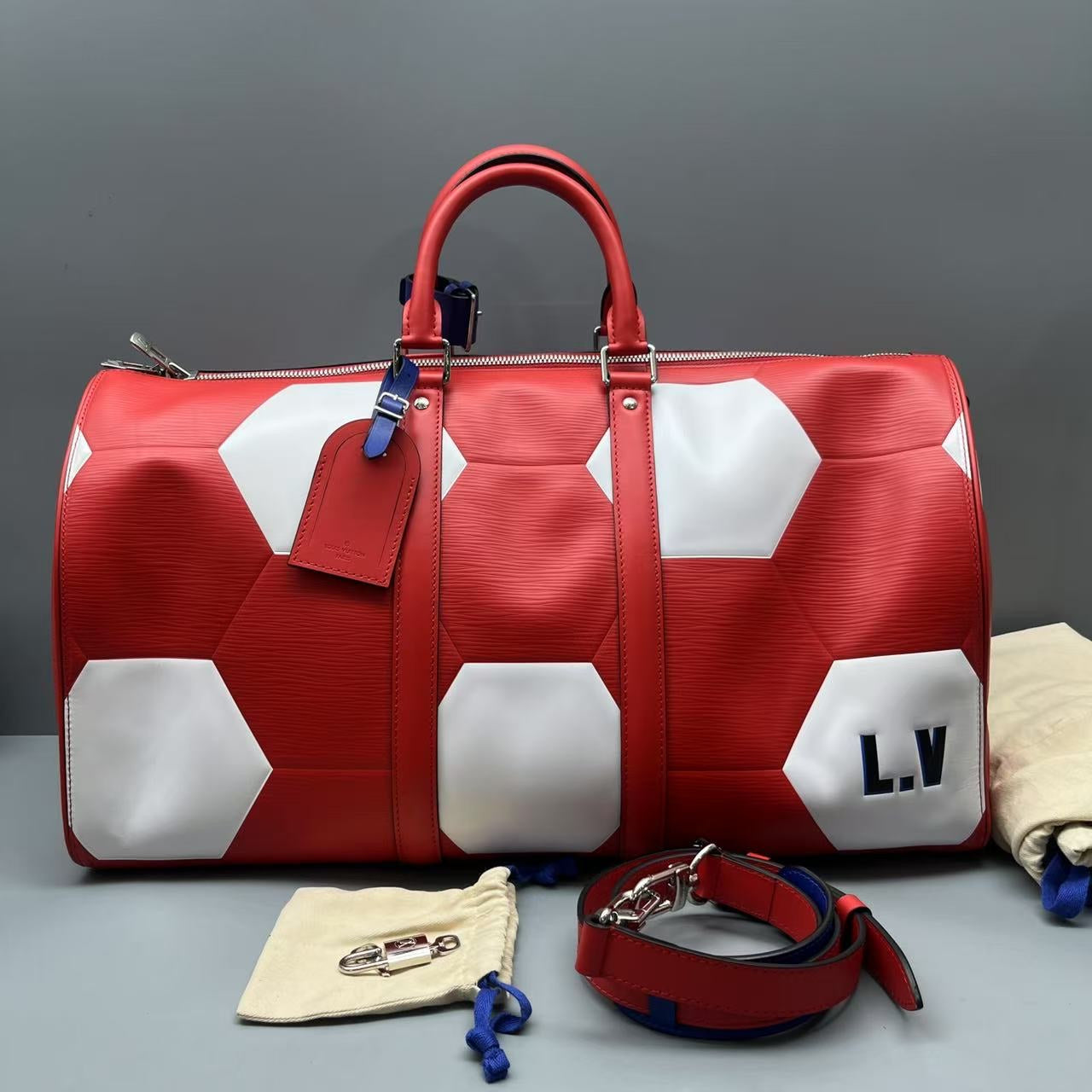 Louis Vuitton - Keepall 50 World Cup Collaboration - Epi leather - Red - (large)