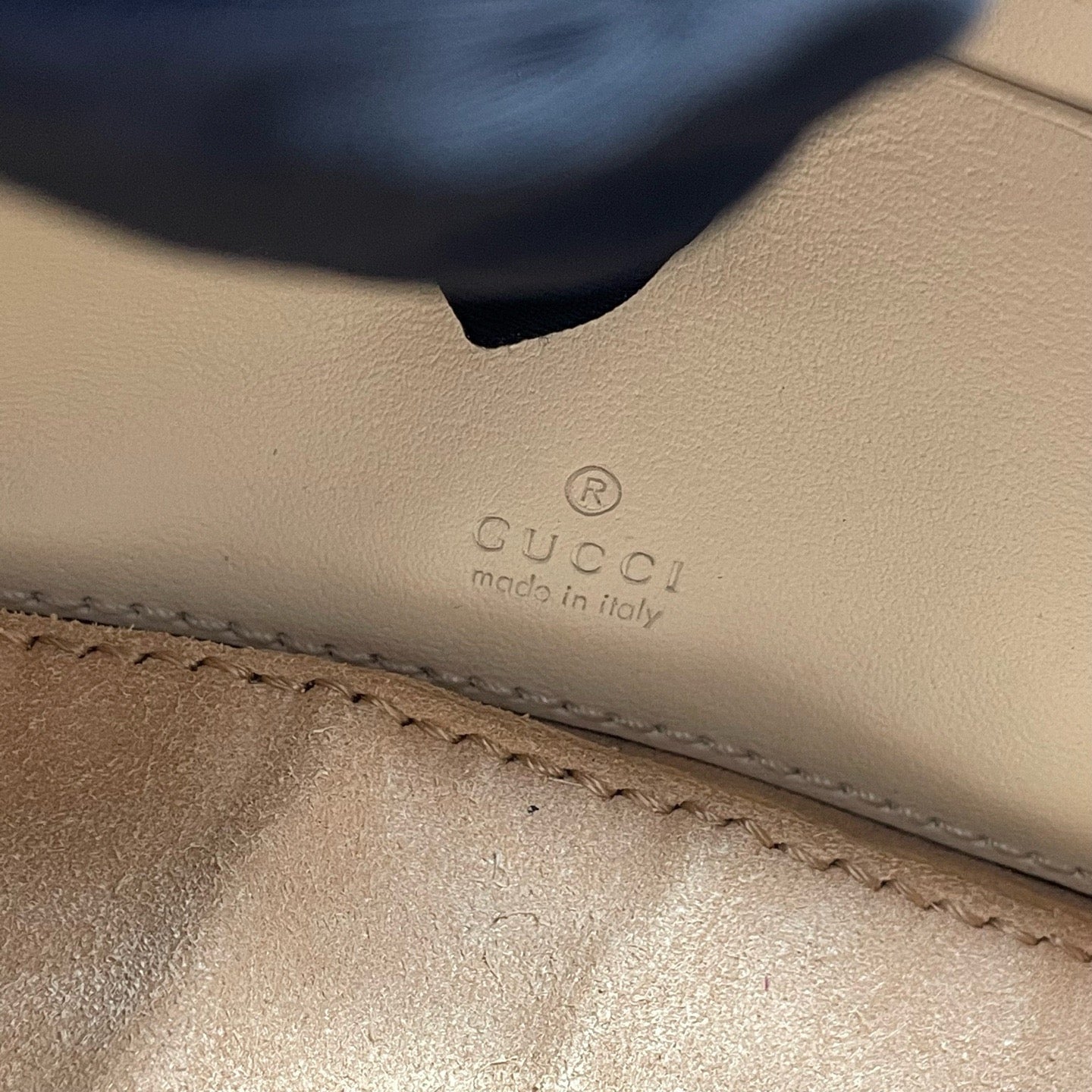 Gucci - Marmont Crescent Shoulder Bag - Leather - Beige - (mini)