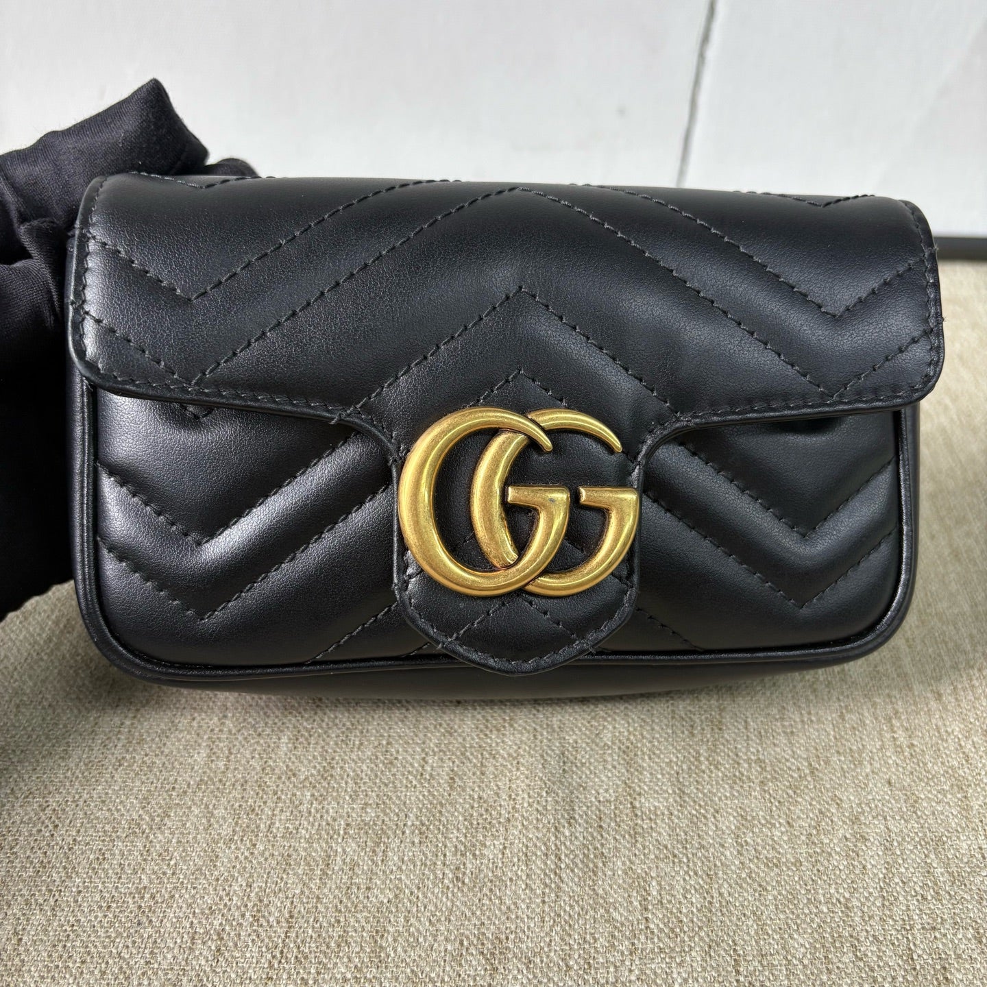 Gucci - GG Marmont Mini - Leather - Black - (mini)