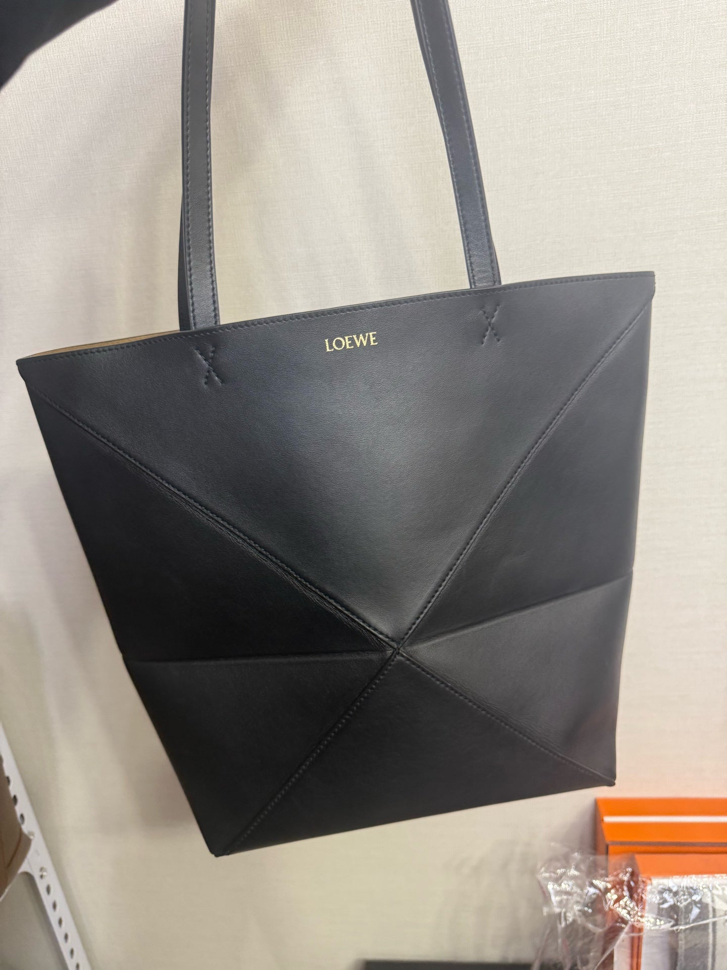 Loewe - Puzzle Fold Tote - Calfskin leather - Black - (Medium)