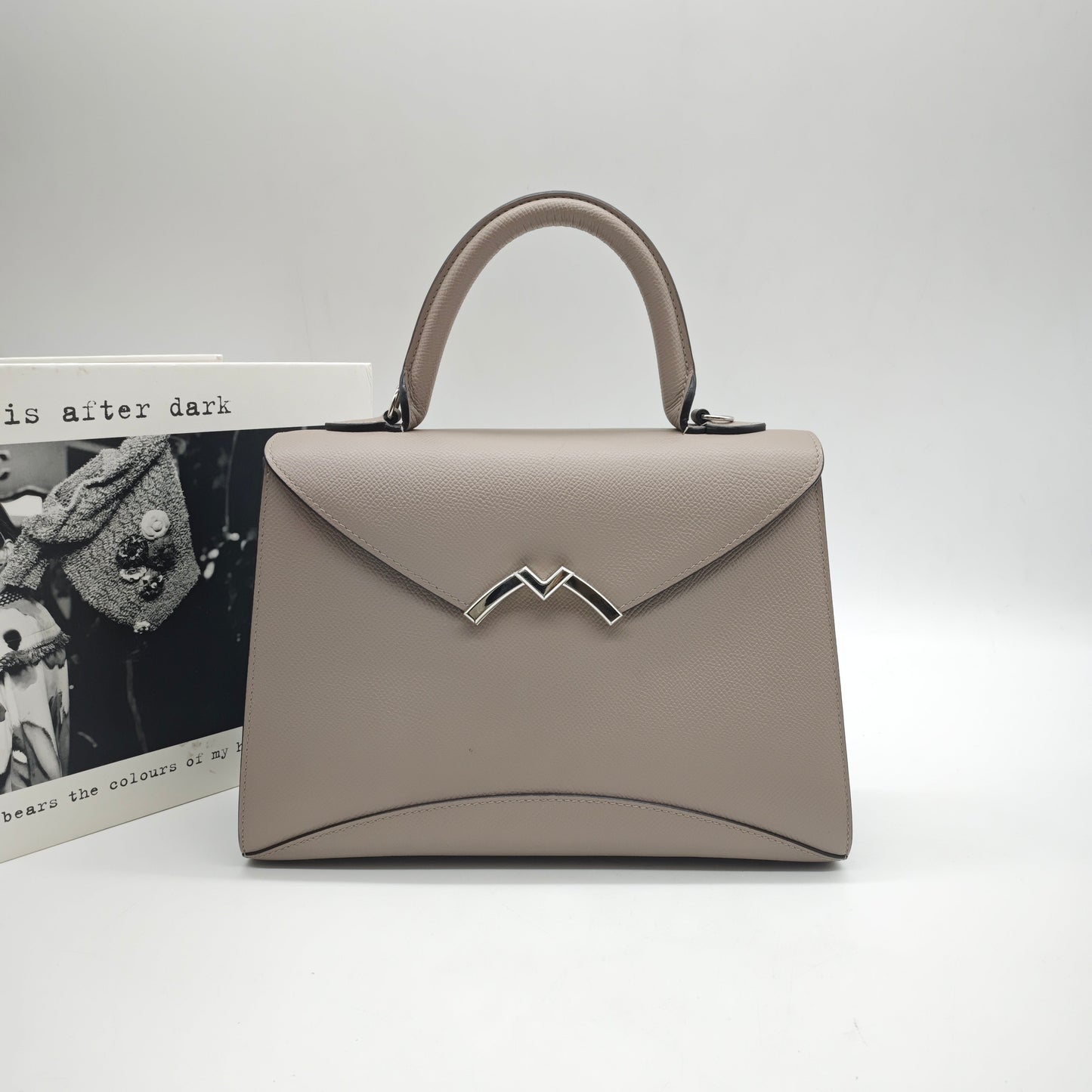 Moynat - Rejane - Grained leather - Elephant Grey with Silver-Tone Hardware - (Small)