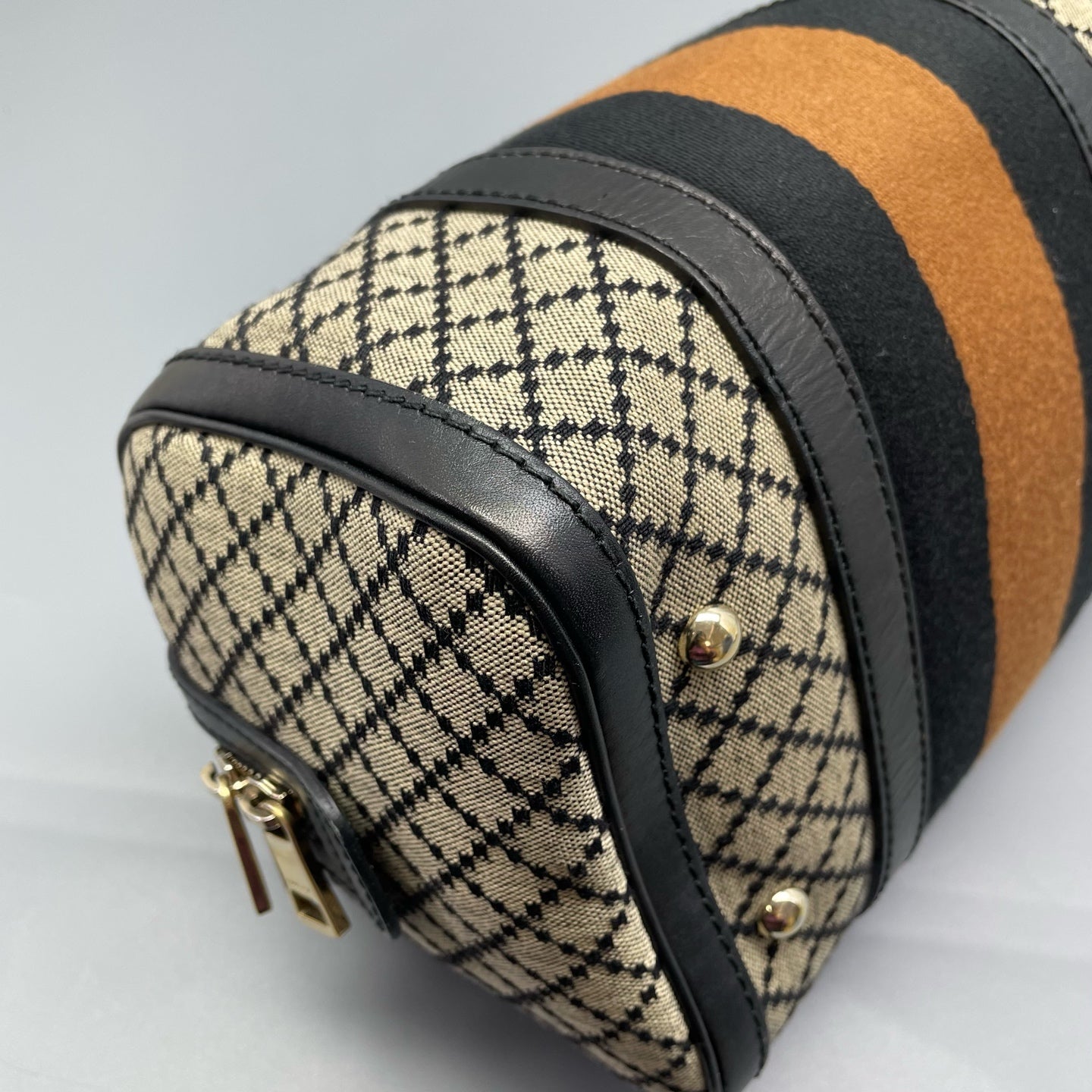 Gucci - Diamante Boston Bag 281518 - Canvas and Leather - Multicolour - (Medium)