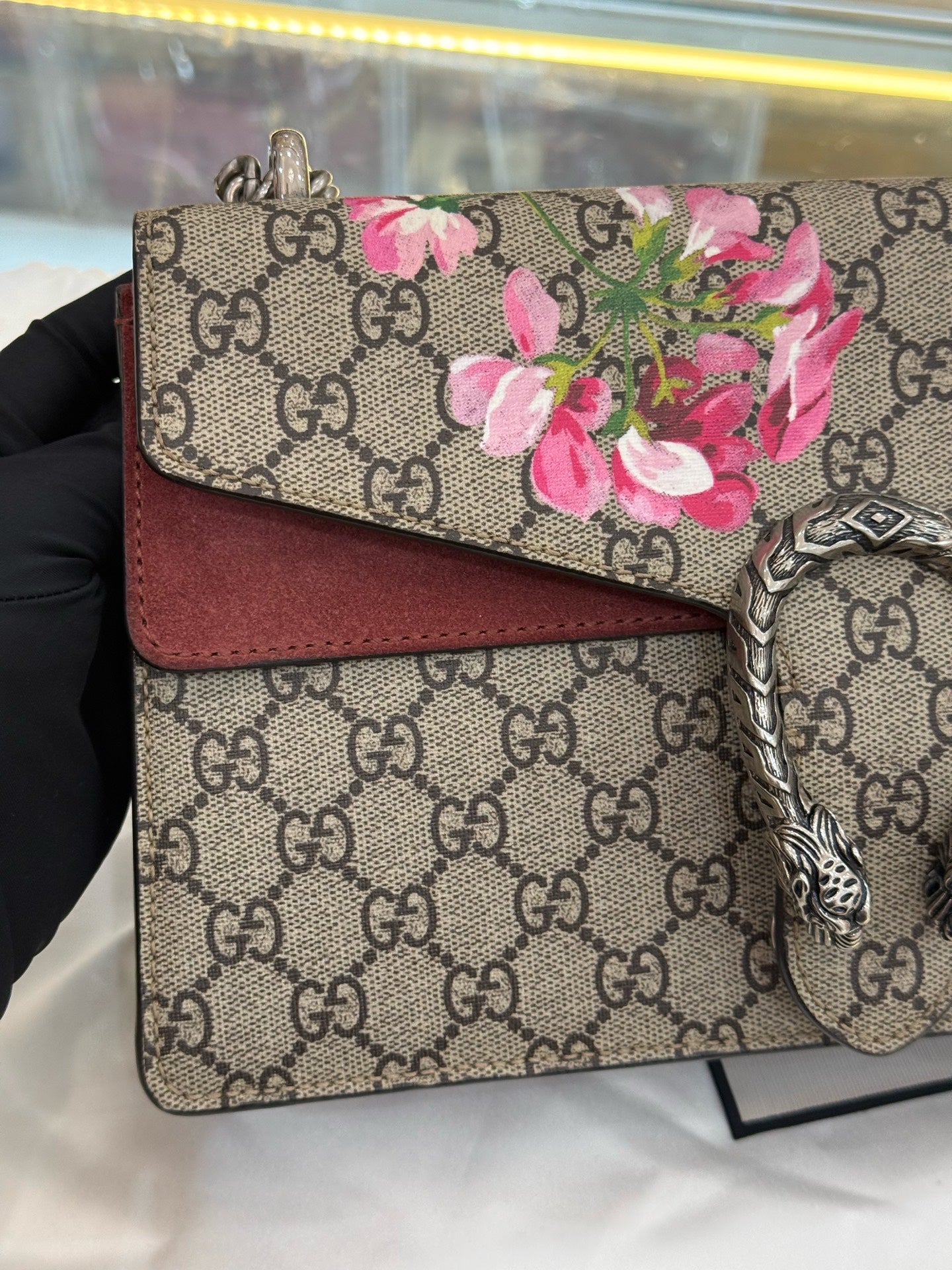 Gucci - Dionysus Bag Geranium Print - GG Supreme canvas, suede, and leather trim - Multicolour - (Medium)