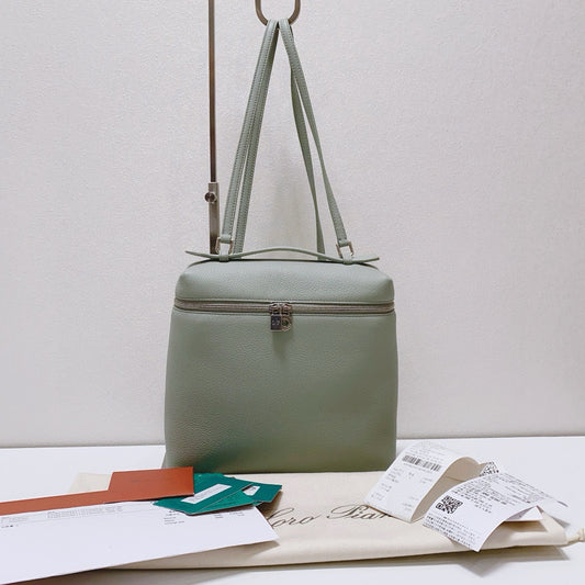Loro Piana - Extra Pocket Backpack L23.5 - Calfskin leather - Eucalyptus - (mini)