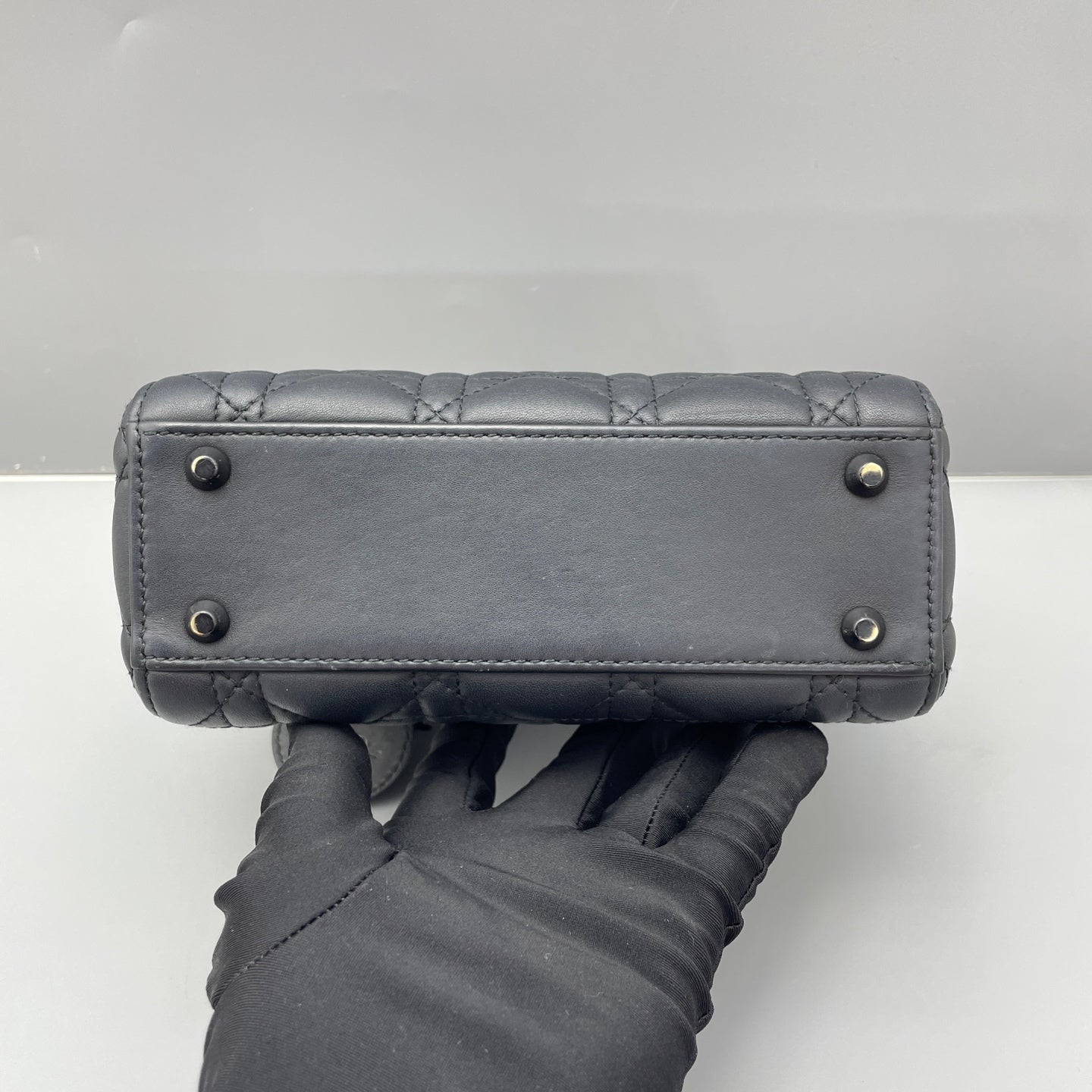 Dior - Lady Dior Mini - Matte Cannage-quilted leather - Black - (mini)