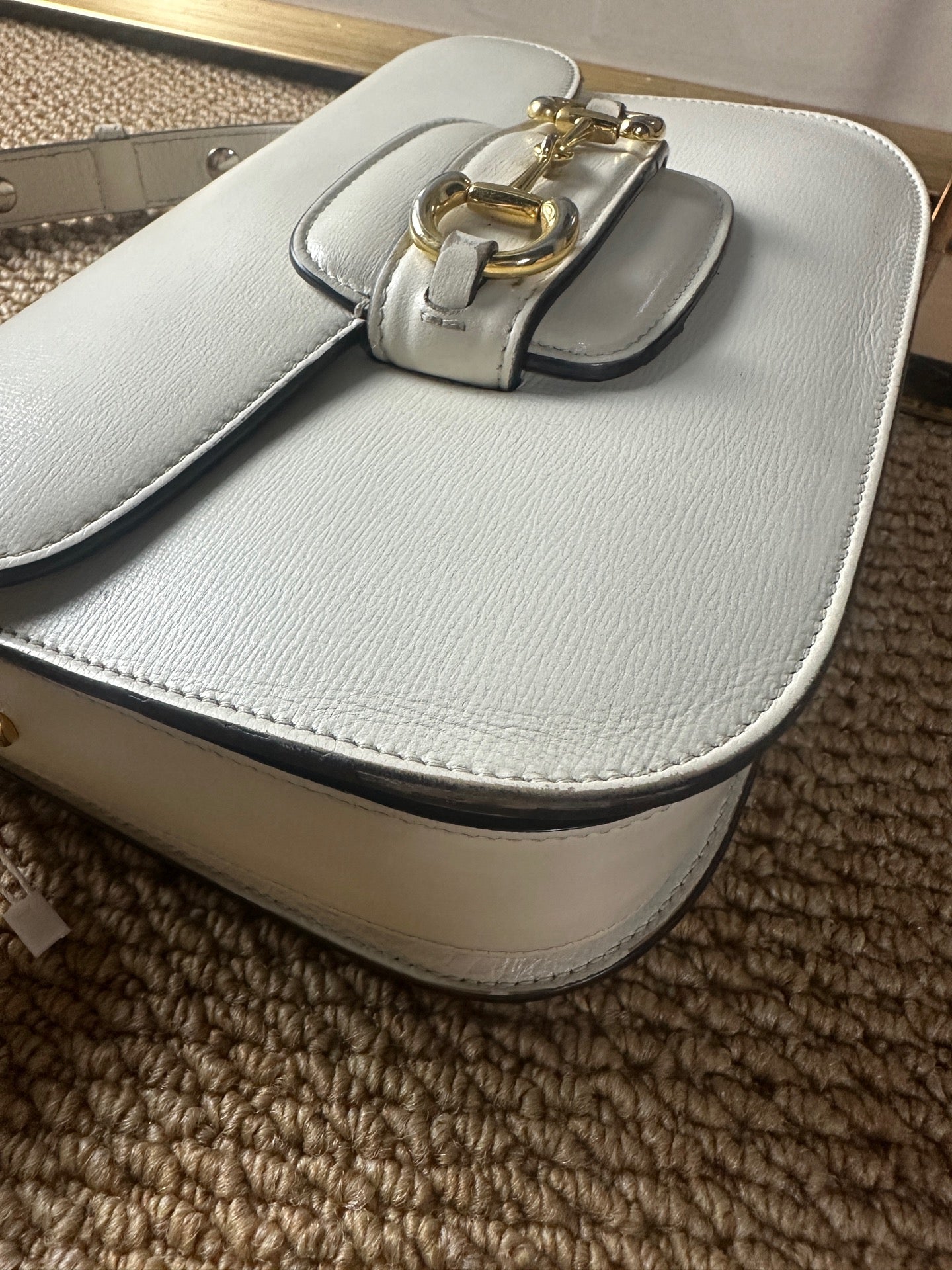 Gucci - 1955 Horsebit Shoulder Bag - Leather - White - (medium)