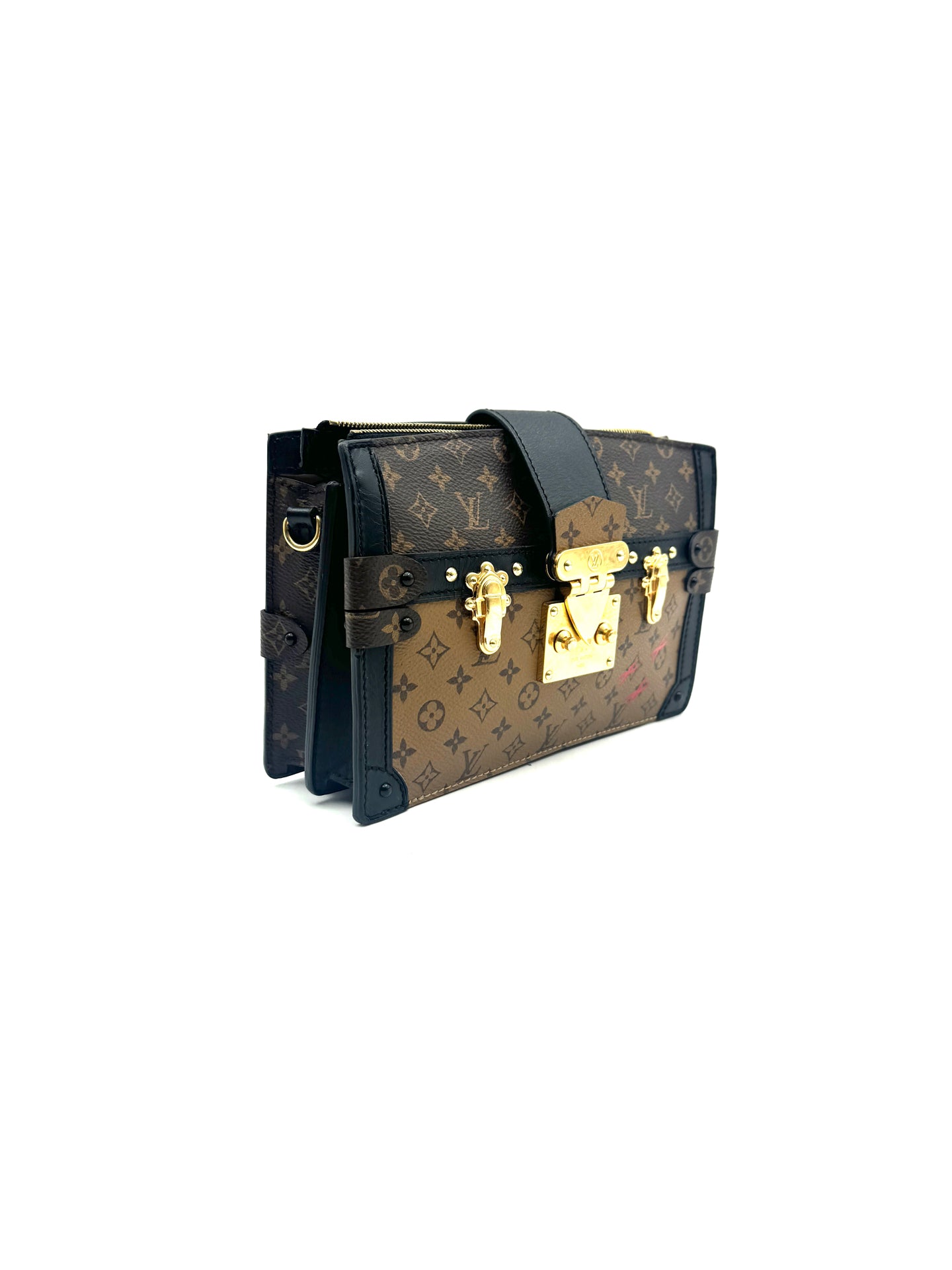 Louis Vuitton - Trunk Clutch - Coated canvas with cowhide leather trim - Brown - (Mini)