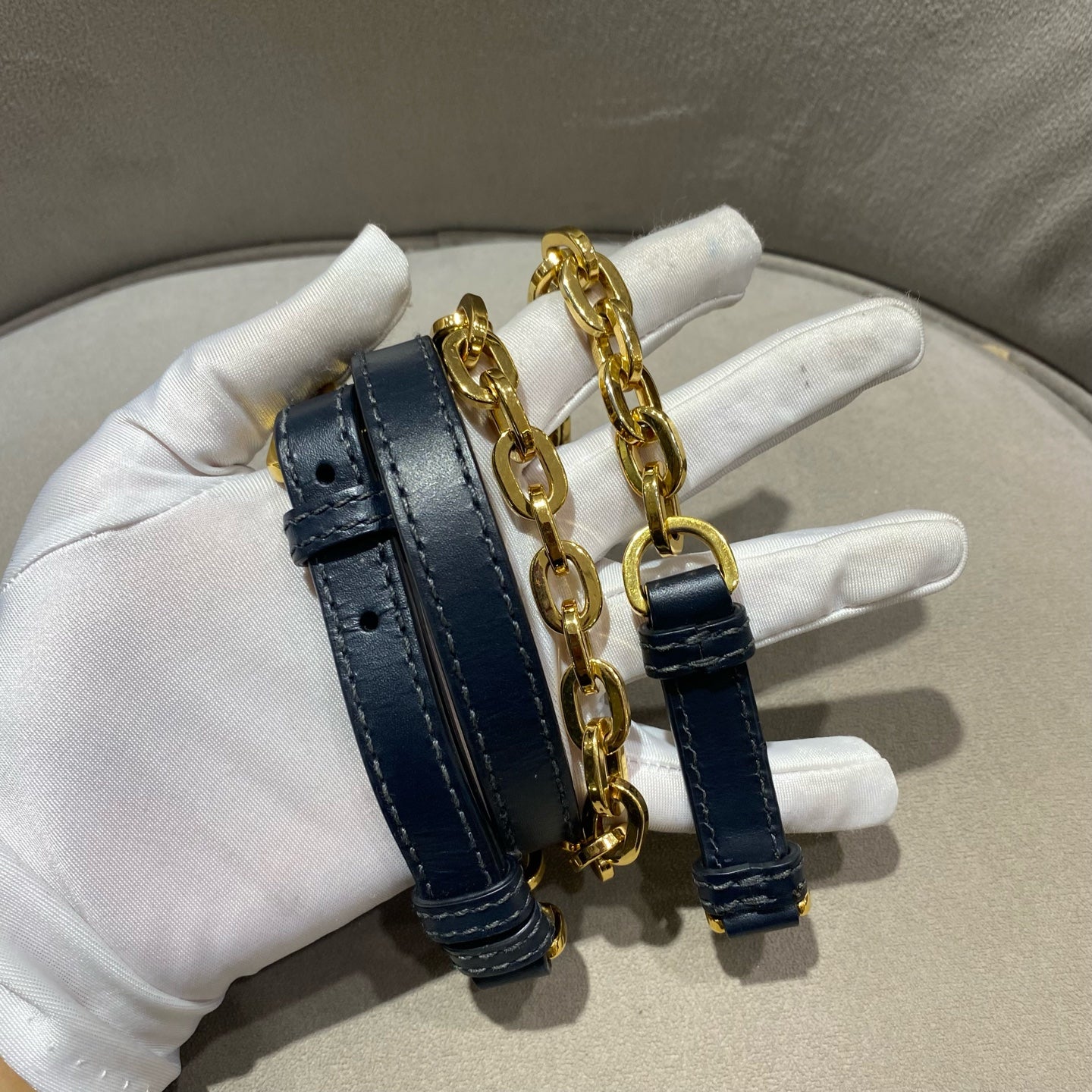 Dior - Dior Oblique Embroidered Mini Bucket Bag - Embroidered canvas with calfskin leather trim - Navy - (mini)