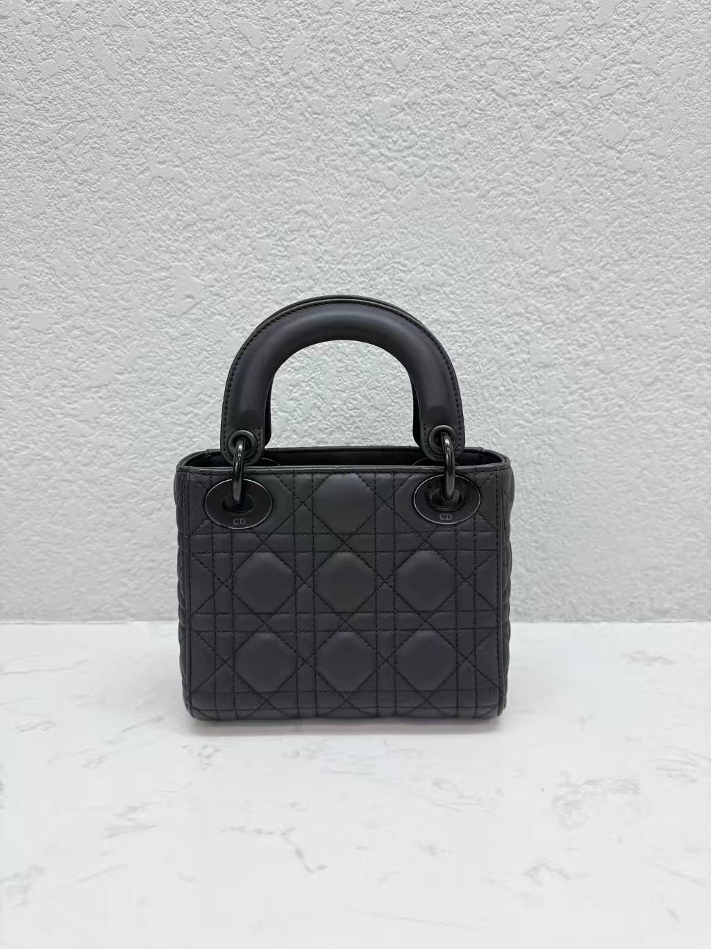 Dior - Lady Dior Mini - Leather - Black - (mini)