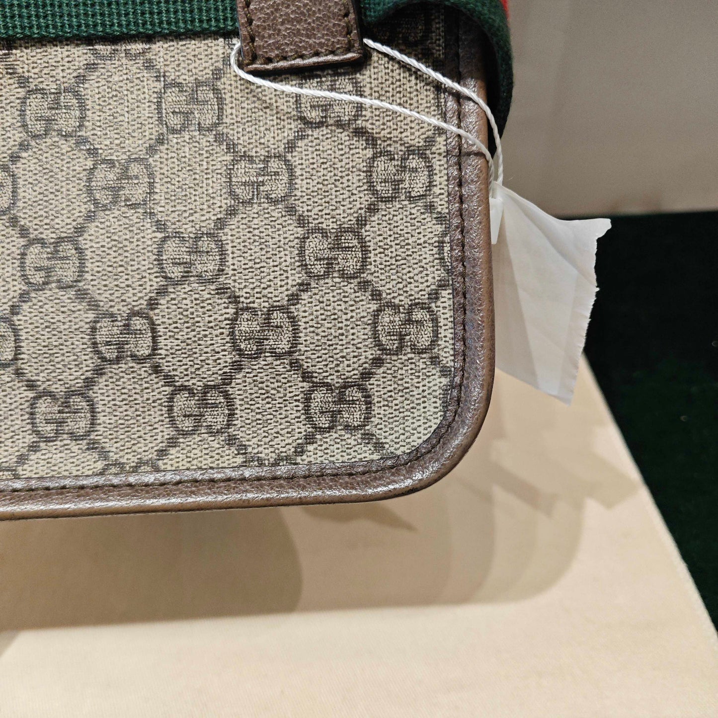 Gucci - Tiger Head Belt Bag - GG Supreme canvas with leather trim - Beige