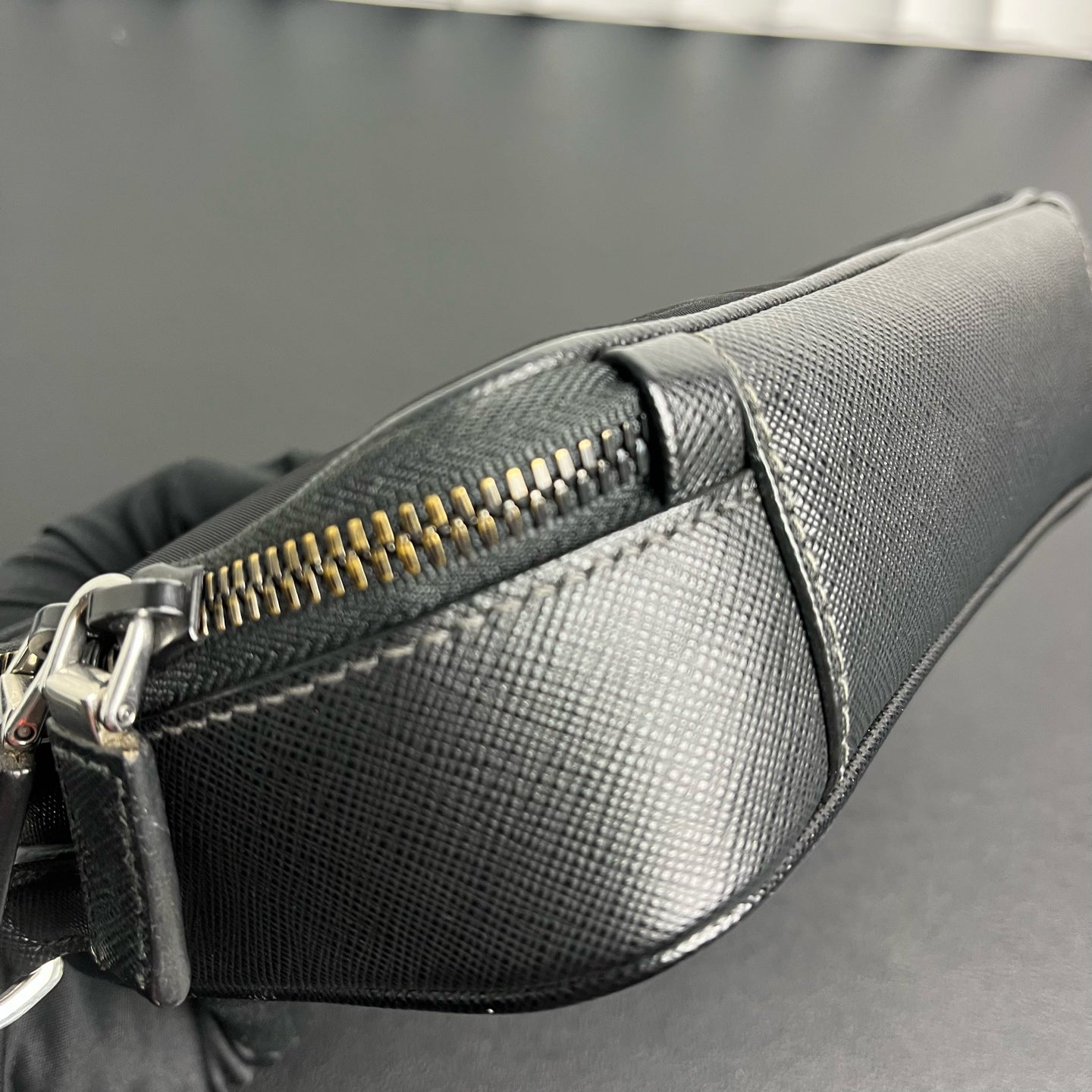 Prada - Re-Nylon Crossbody Bag with Pouch - Nylon with Saffiano leather trim - Black - (small)