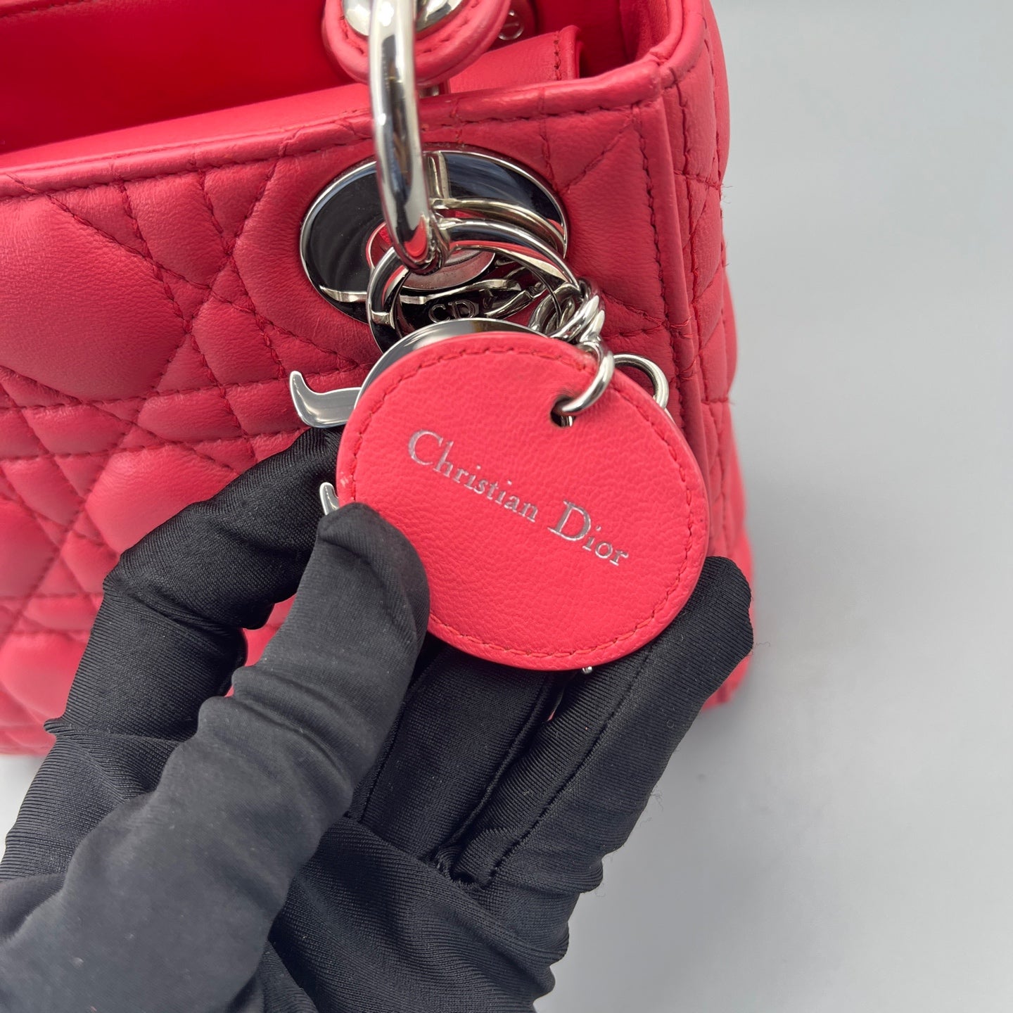 Dior - Lady Dior Mini - Lambskin leather - Pink - (mini)