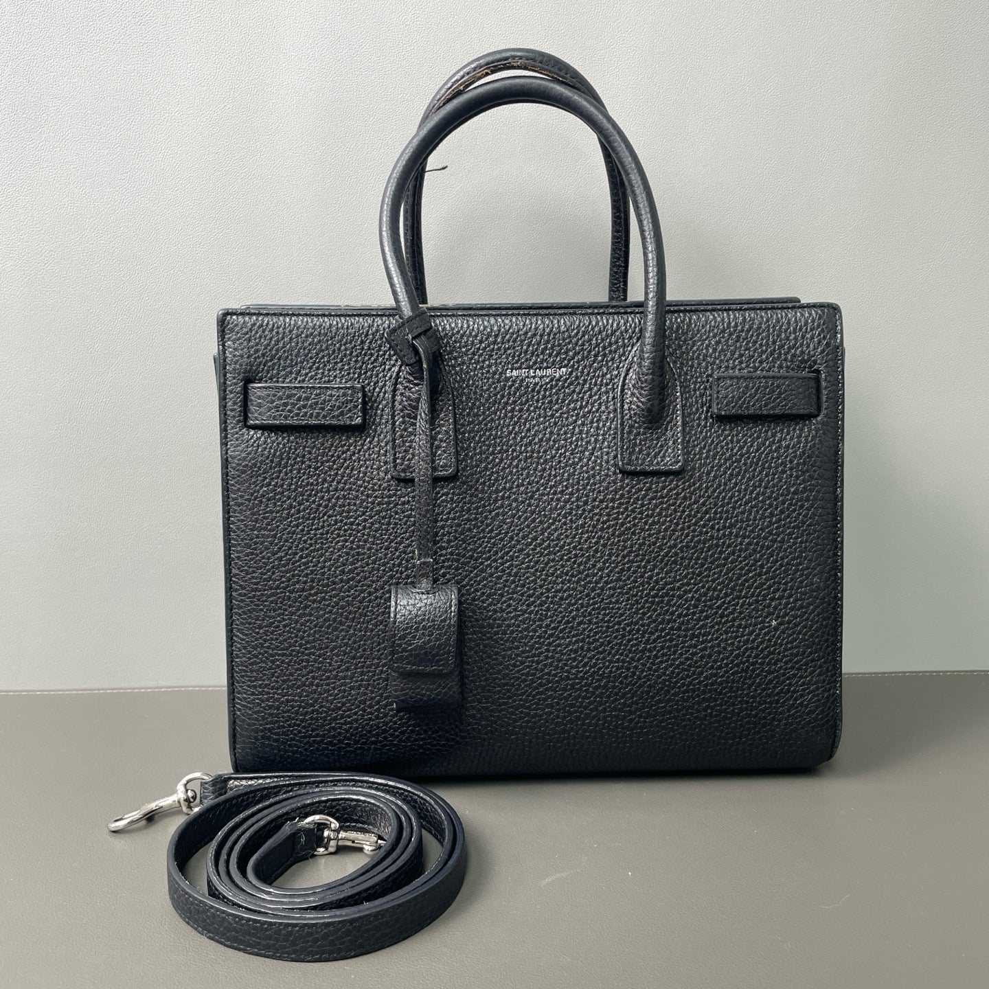 Saint Laurent - Sac de Jour - Pebbled leather - Black - (small)