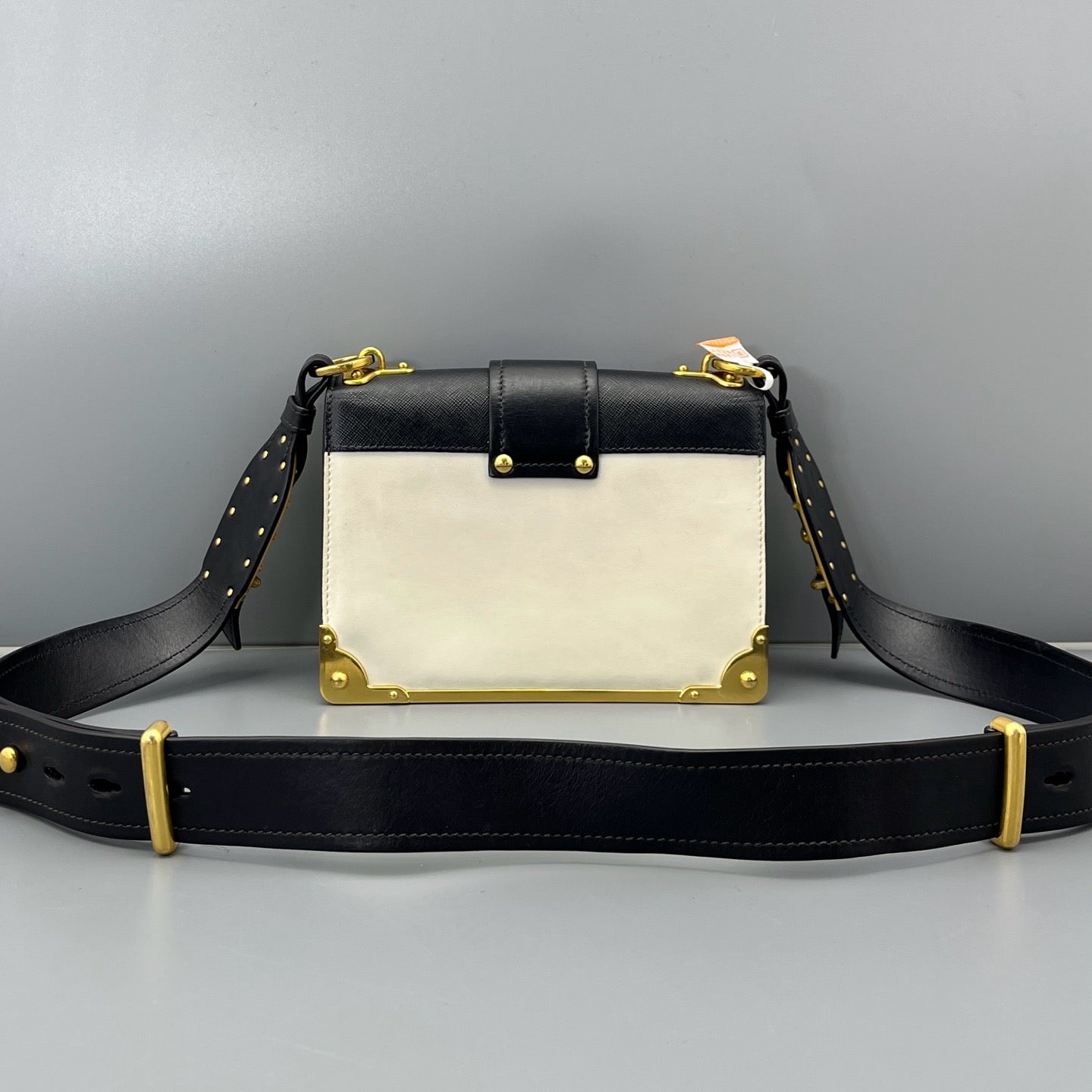 Prada - Cahier - Leather - White and Black - (Small)