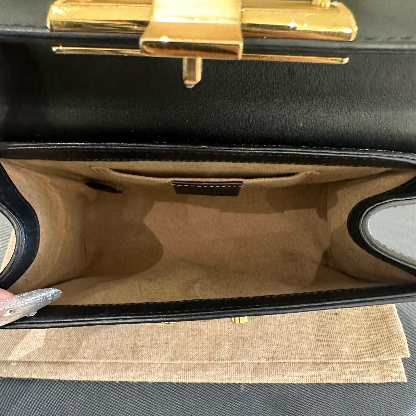 Gucci - Padlock Mini Bag - GG Supreme coated canvas with leather trim - Beige, Ebony, Black, Brown - (mini)