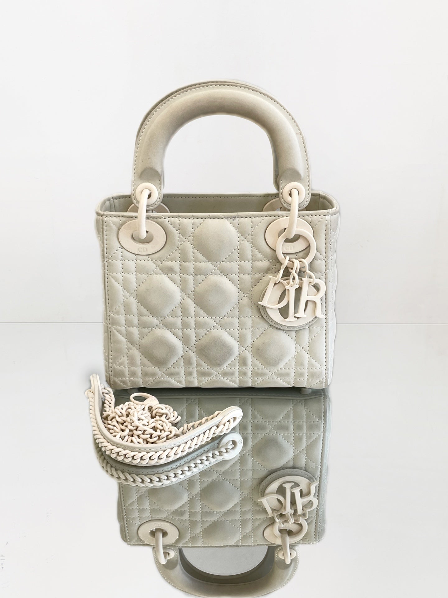 Dior - Lady Dior My ABCDior Bag - Leather - White - (mini)