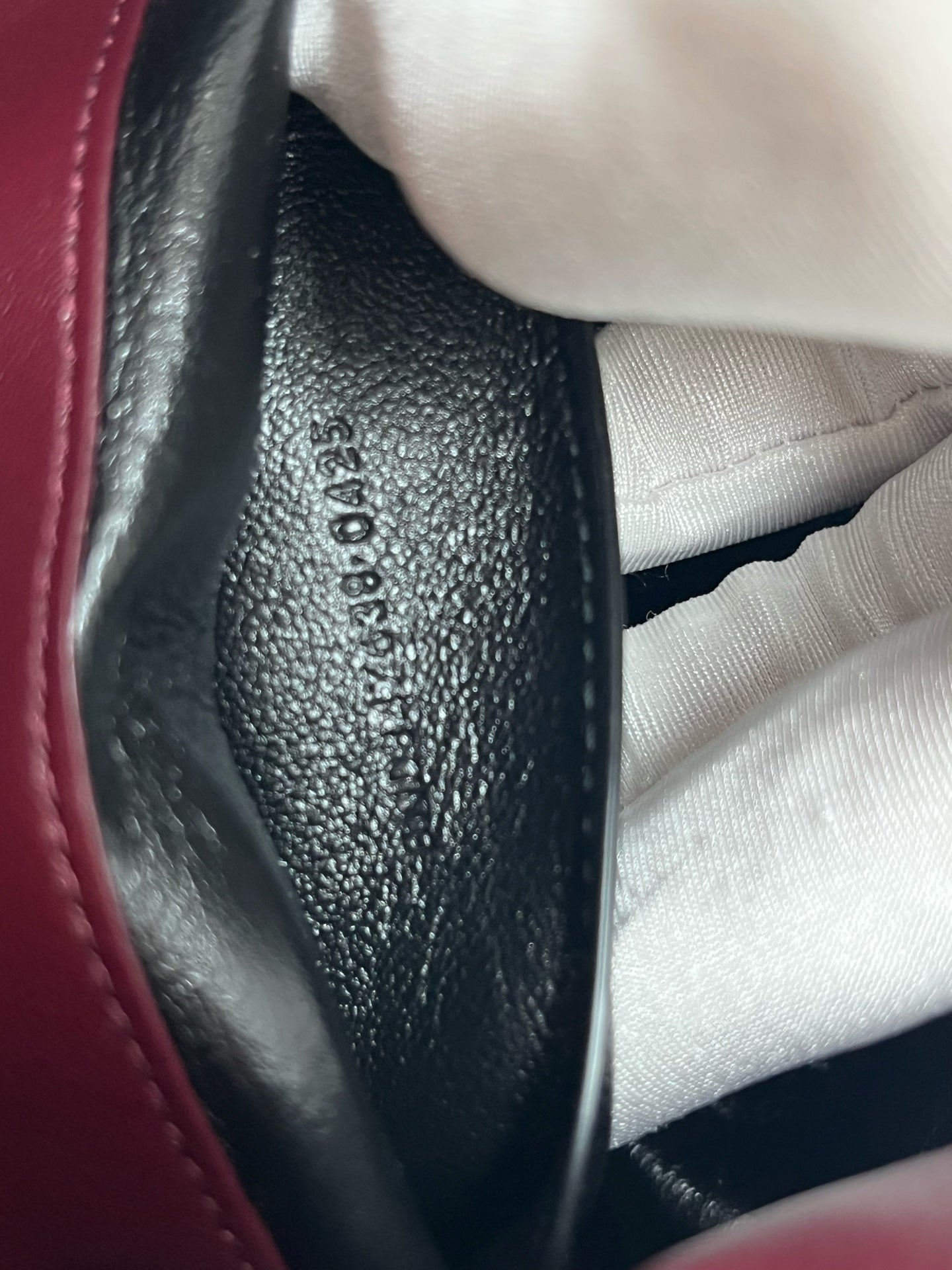 Saint Laurent - Envelope Chain Wallet - Leather - Burgundy - (mini)