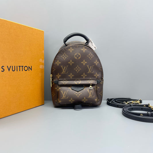 Louis Vuitton - Palm Springs Mini Backpack - Monogram coated canvas with leather trim - Brown - (mini)