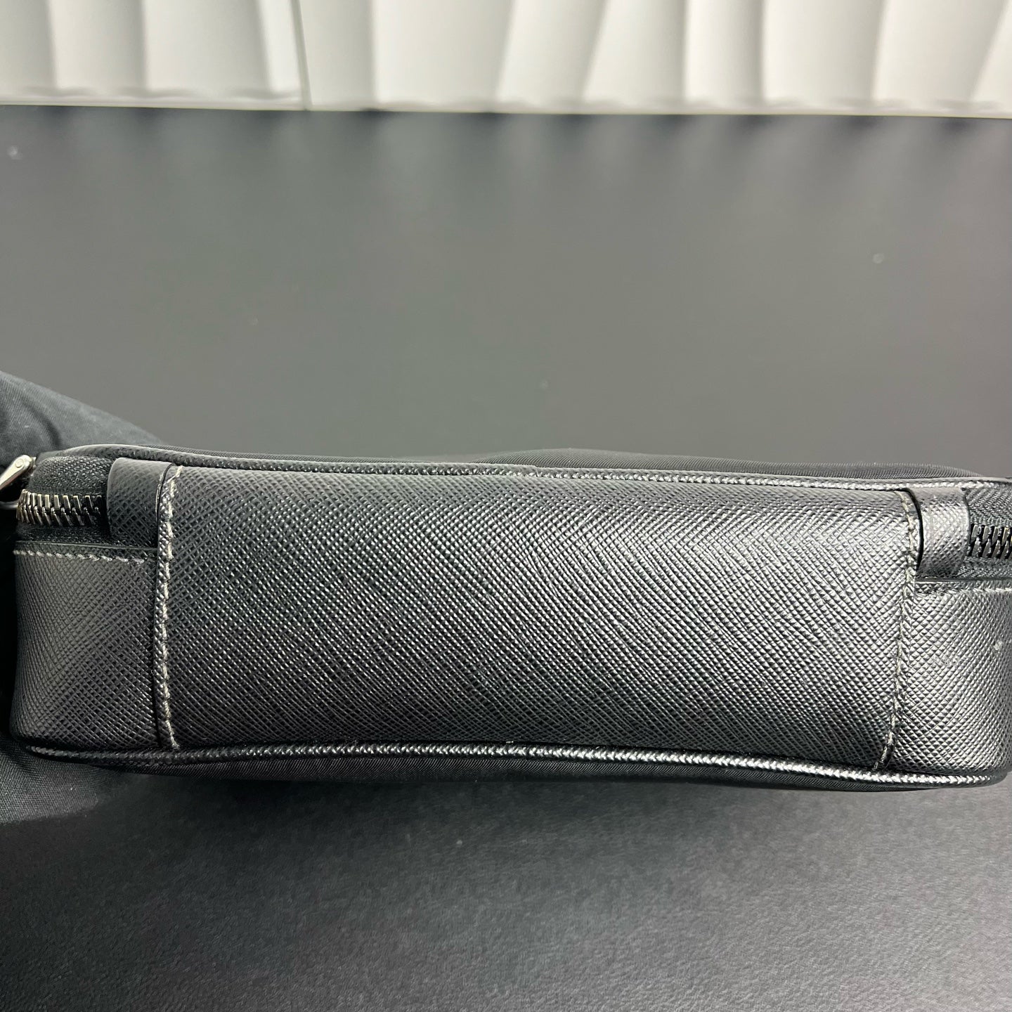 Prada - Re-Nylon Crossbody Bag with Pouch - Nylon with Saffiano leather trim - Black - (small)