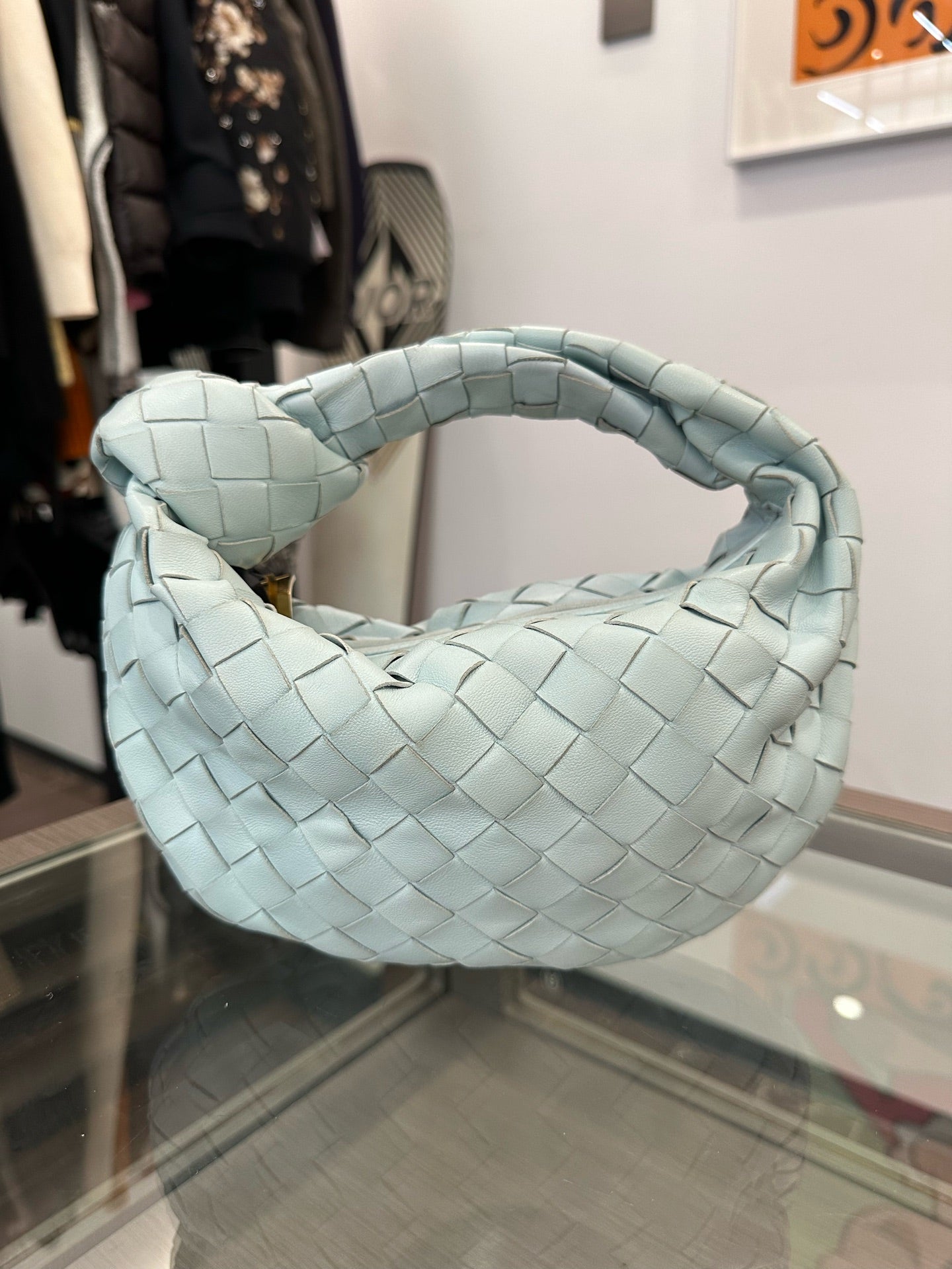 Bottega Veneta - Mini Jodie - Lambskin leather - Blue - (mini)