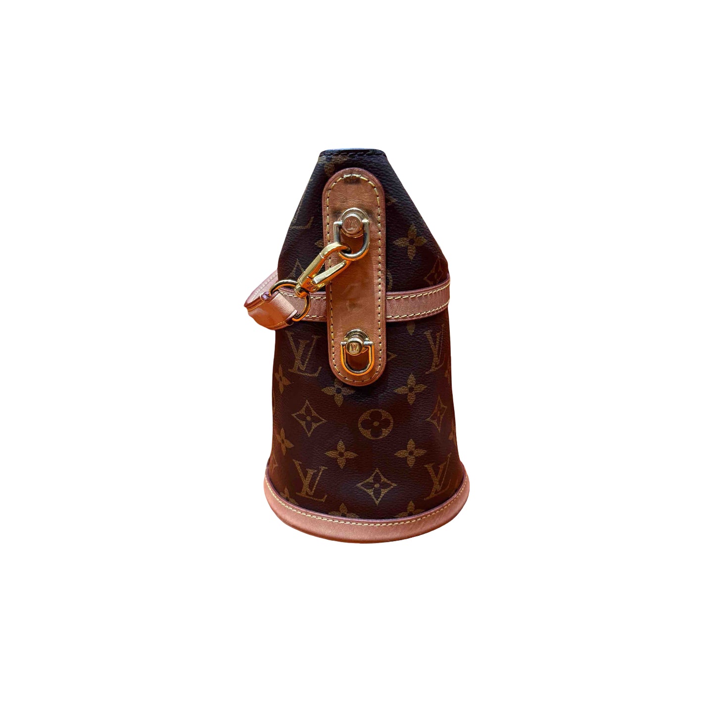 Louis Vuitton - Monogram Bucket Pouch - Monogram coated canvas with Vachetta leather trim - Brown - (mini)