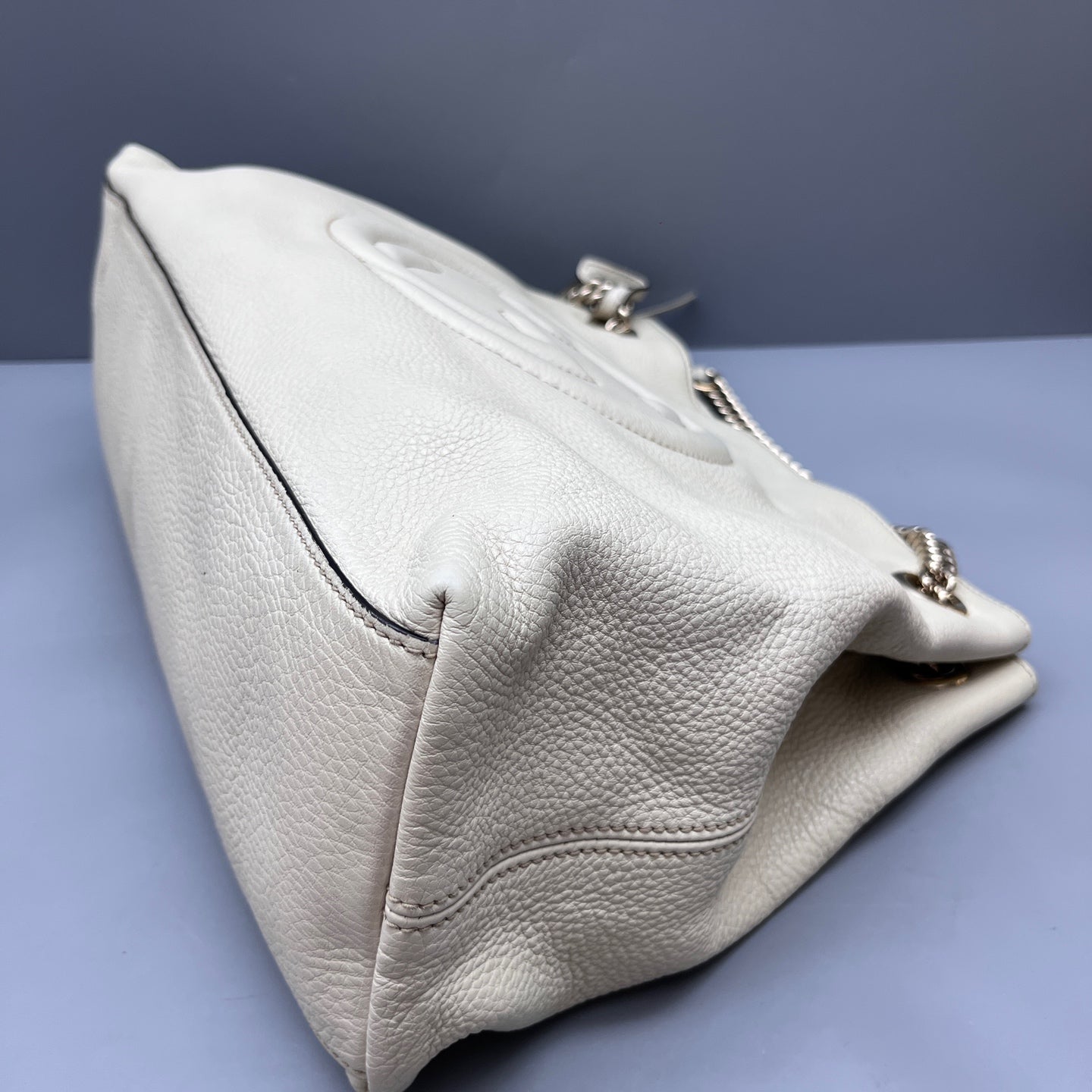 Gucci - Soho Tassel Tote - Pebbled leather - White - (Large)