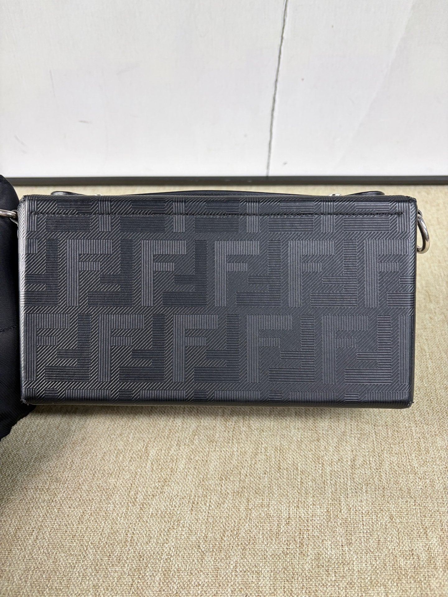 Fendi - Baguette Trunk Box Bag - Embossed leather - Black - (mini)