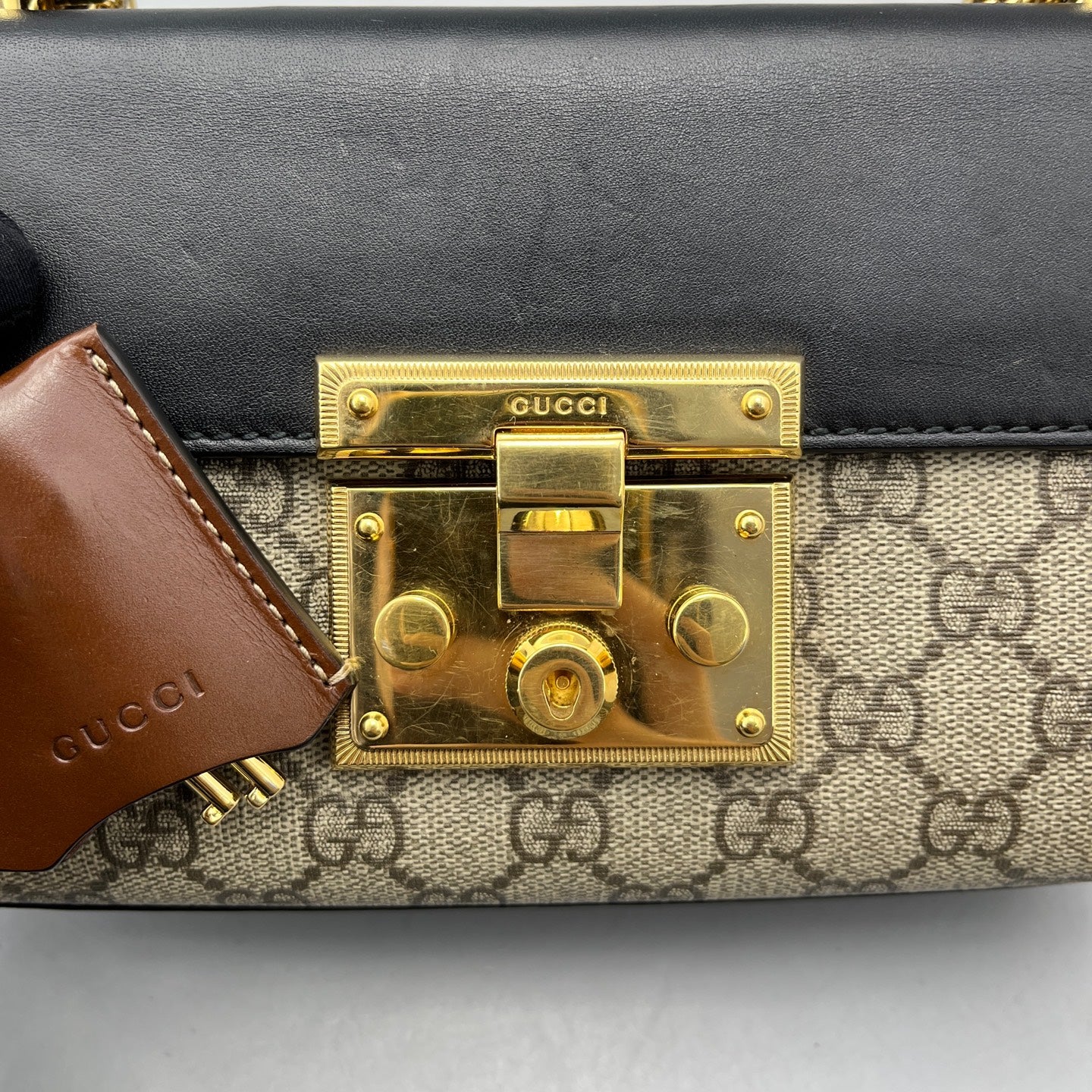 Gucci - Padlock Small Shoulder Bag - GG Supreme canvas and Leather - Multicolour - (small)