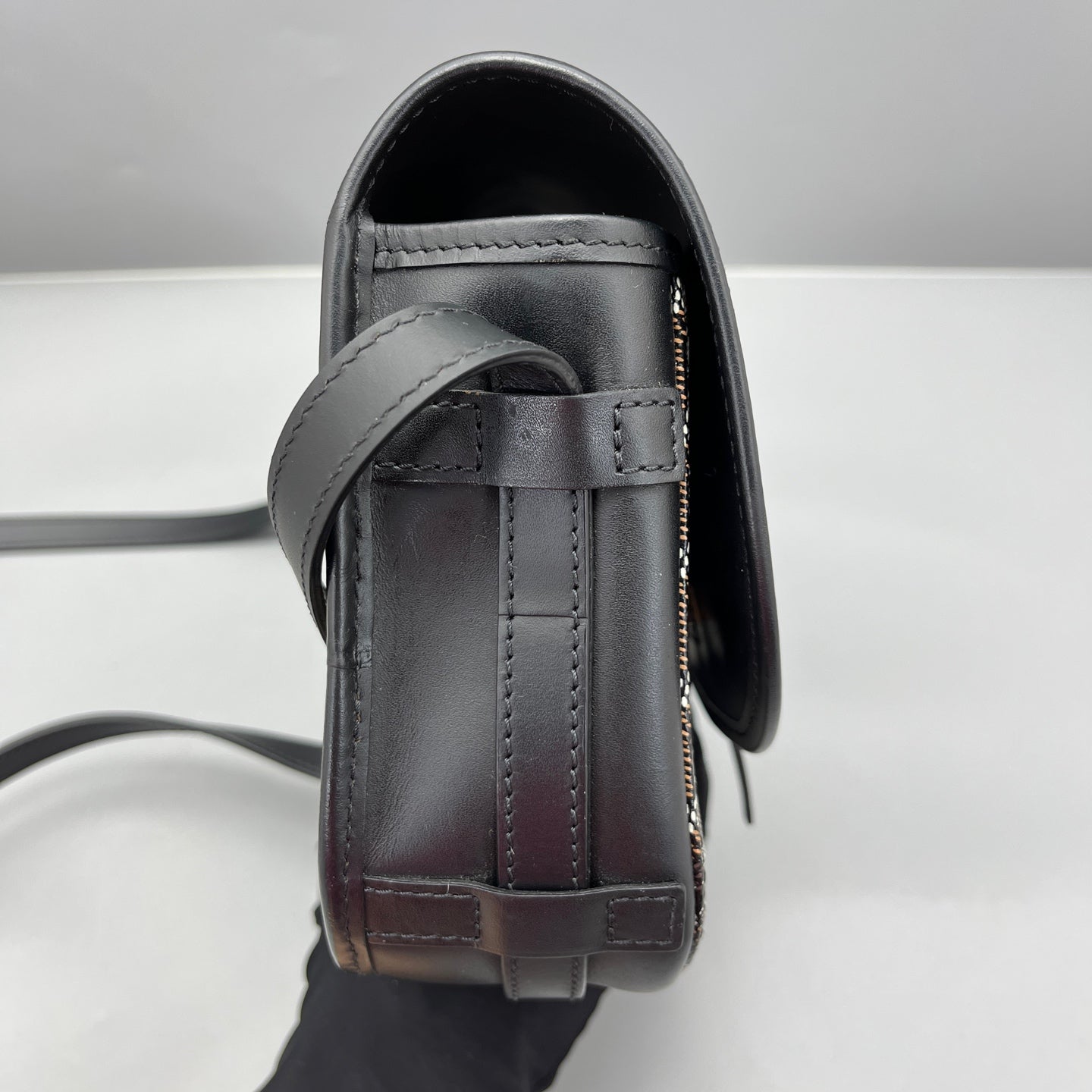 Goyard - Buckle Messenger Bag Small - Goyardine Canvas with Leather Trim - Black - (small)