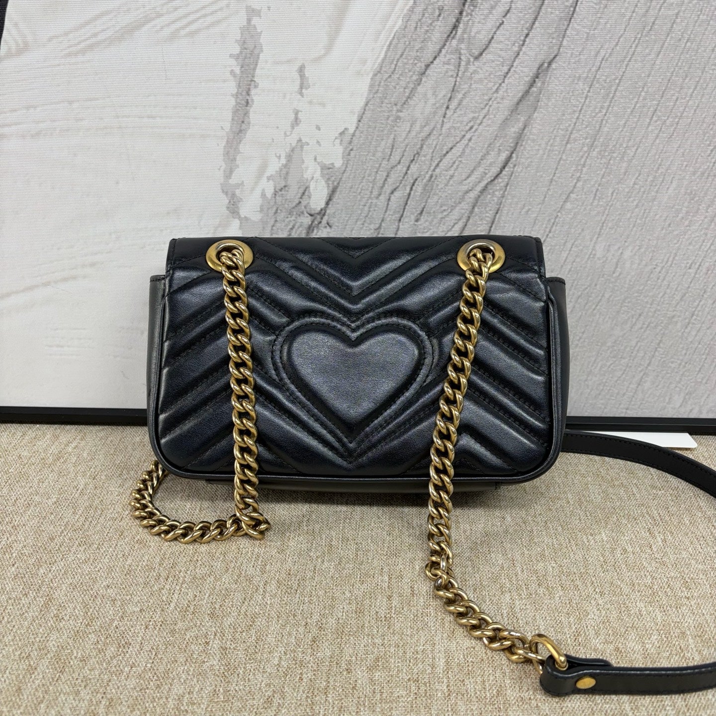 Gucci - GG Marmont Matelassé Mini Bag - Leather - Black - (mini)