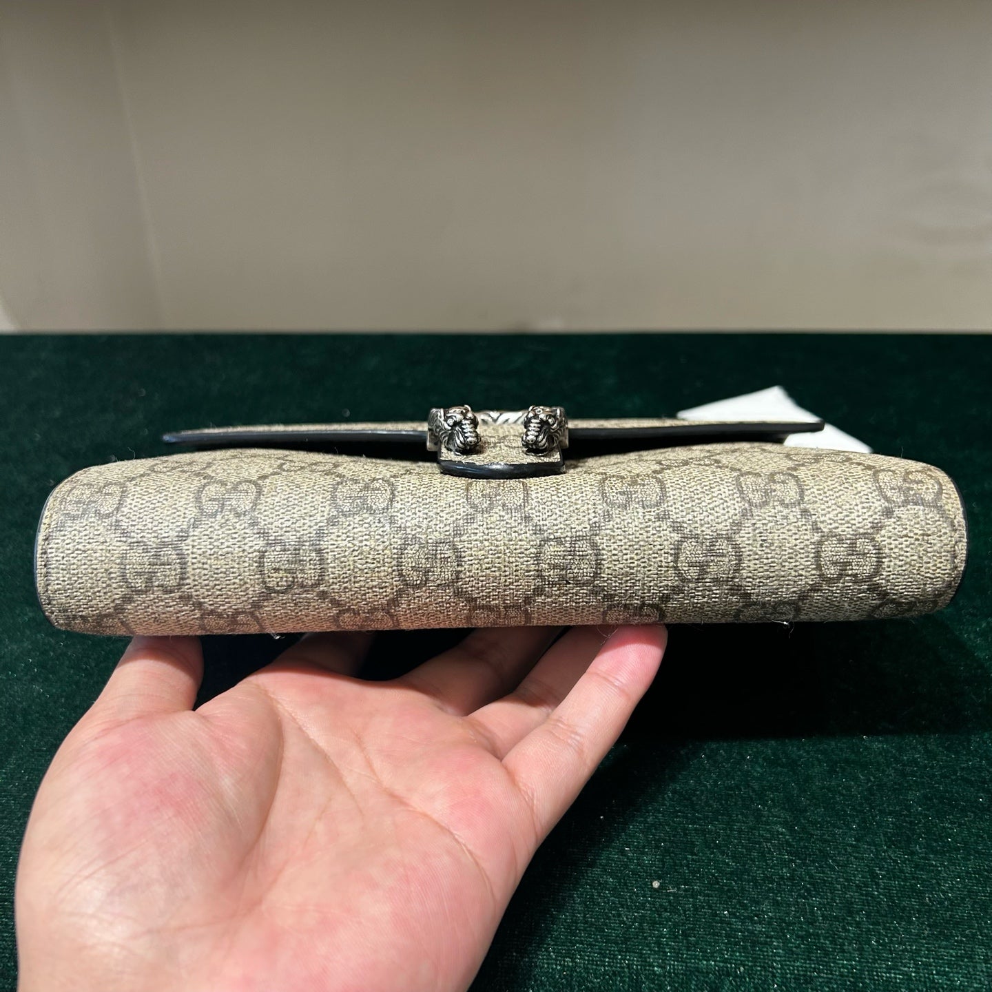 Gucci - Dionysus Wallet on Chain (WOC) - GG Supreme canvas with leather trim - Beige and Black - (mini)