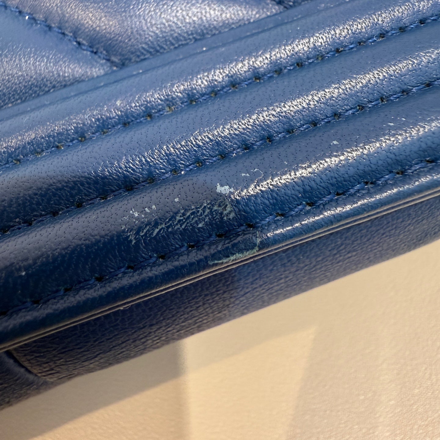 Chanel - Le Boy - Leather - Blue - (Medium)