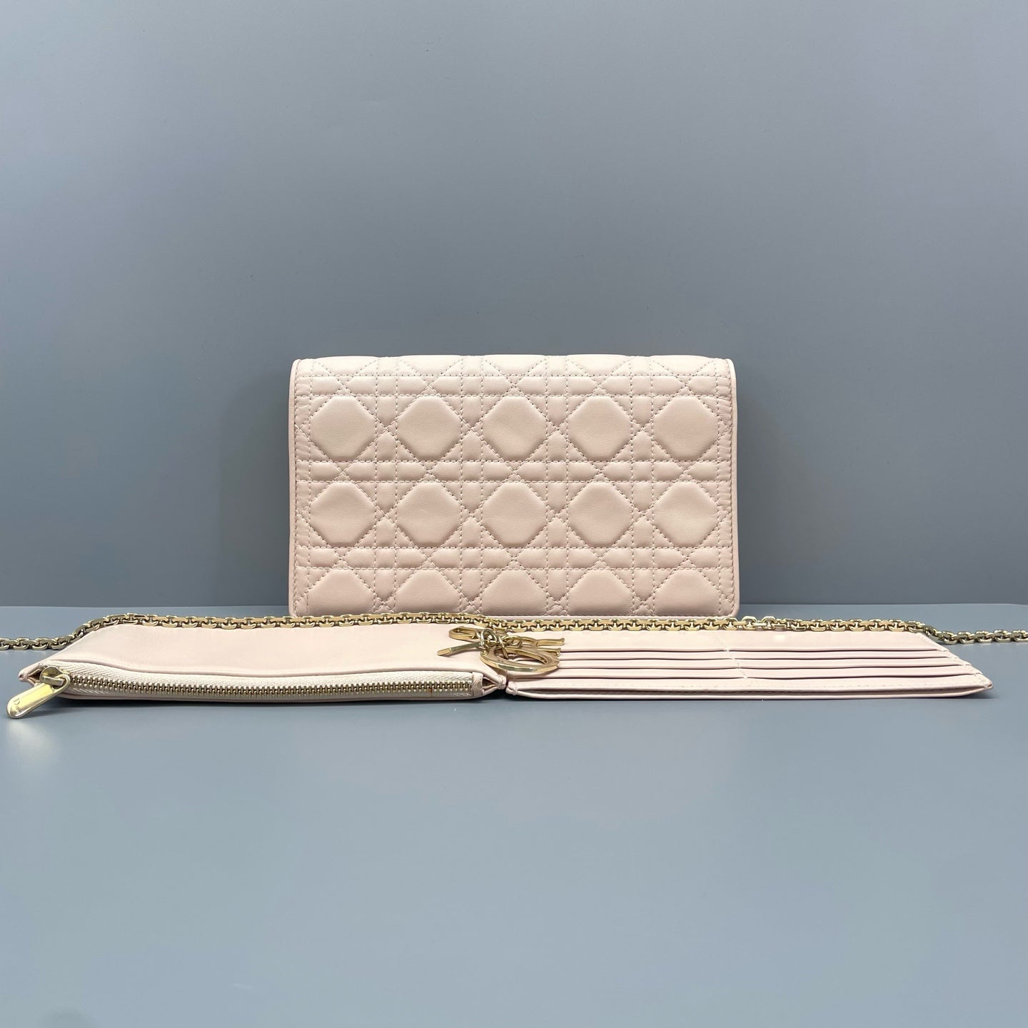 Dior - Lady Dior WOC (Wallet on Chain) 3-in-1 - Lambskin leather - Pink - (mini)