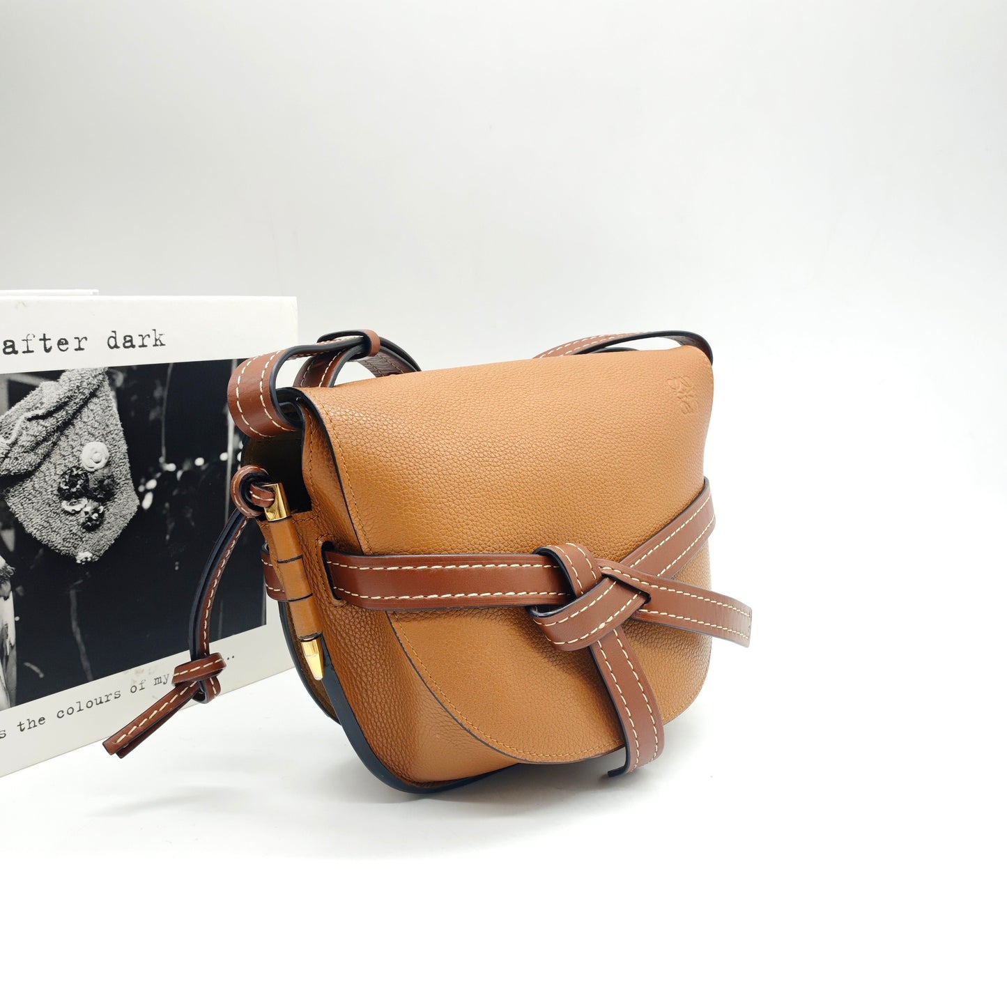 Loewe - Gate Bag - Grained calfskin leather - Caramel and Brown - (Medium)