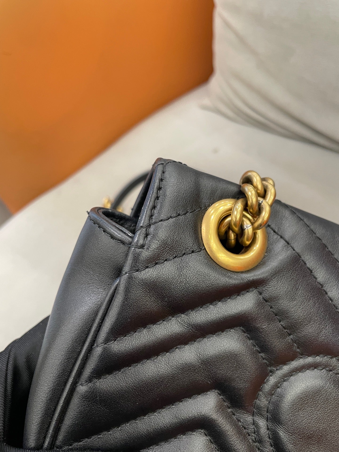 Gucci - GG Marmont Matelassé Mini Shoulder Bag - Leather - Black with Gold-Tone Hardware - (mini)