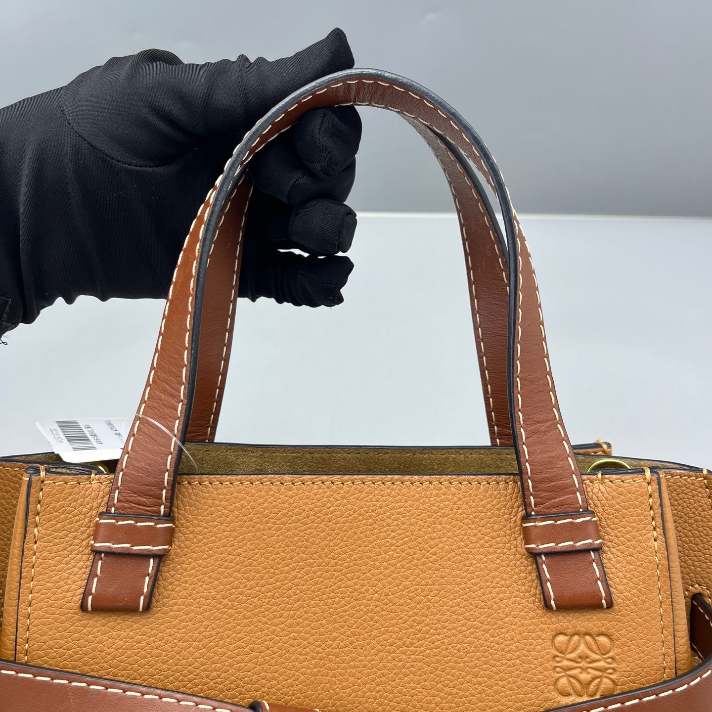 Loewe - Gate Top Handle - Grained calfskin leather with smooth calfskin leather trim - Caramel with Dark Brown trim - (medium)