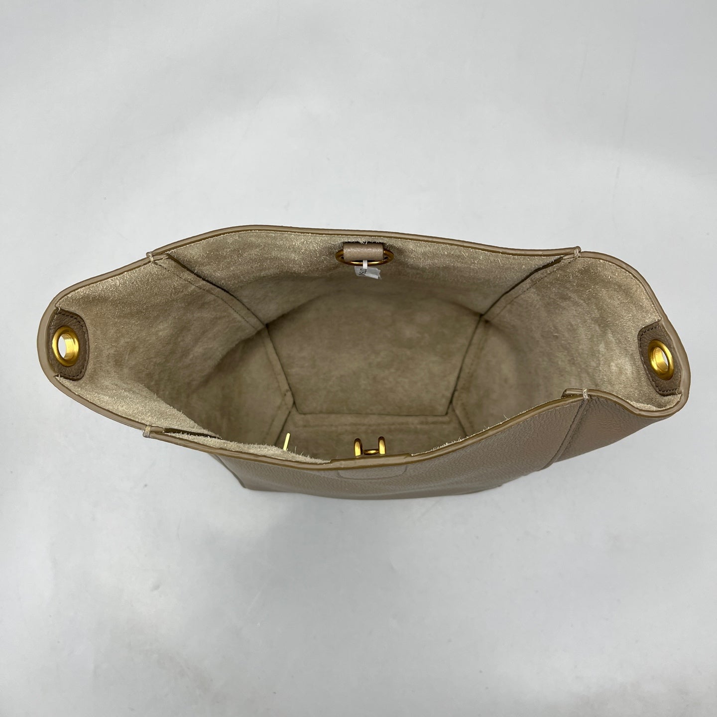 Celine - Small Bucket Bag - Grained leather - Grey - (small)