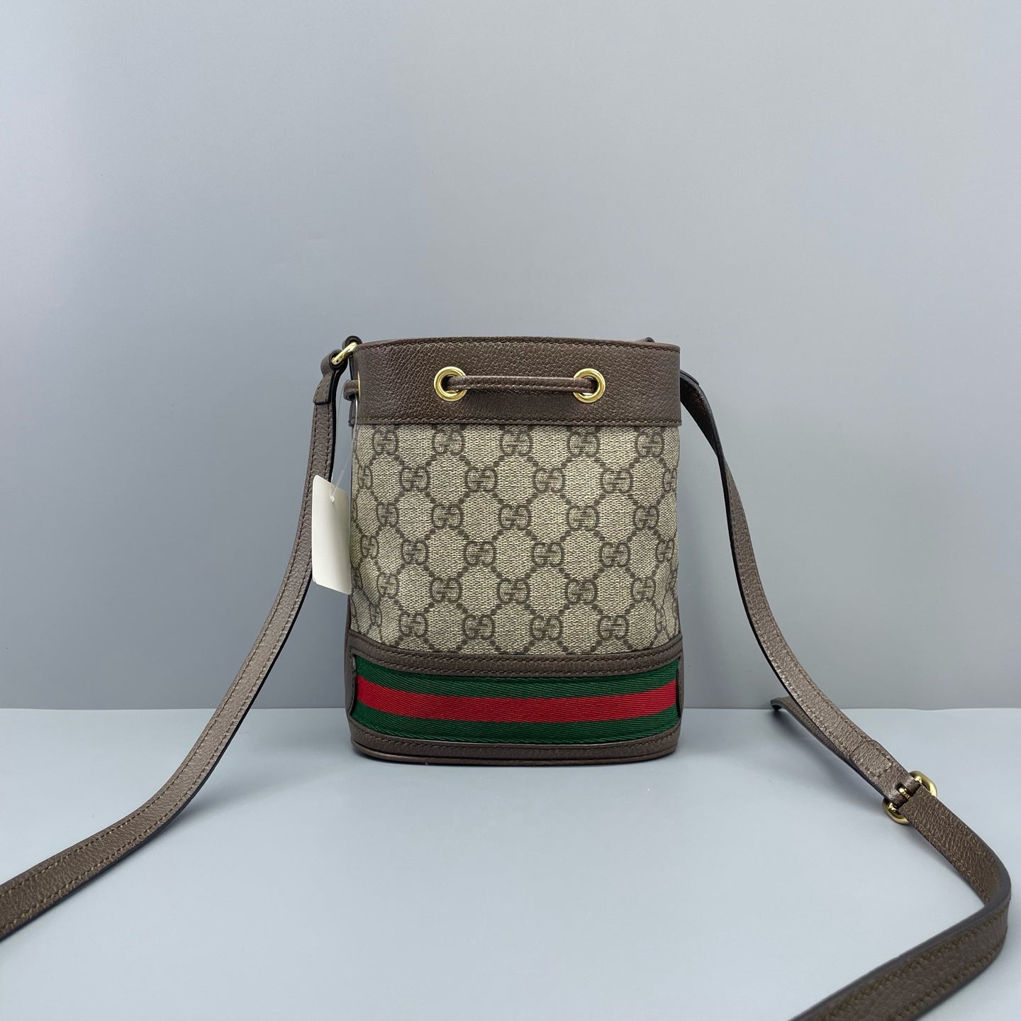 Gucci - Ophidia GG Supreme Mini Bucket Bag - GG Supreme canvas with leather trim - Brown - (mini)
