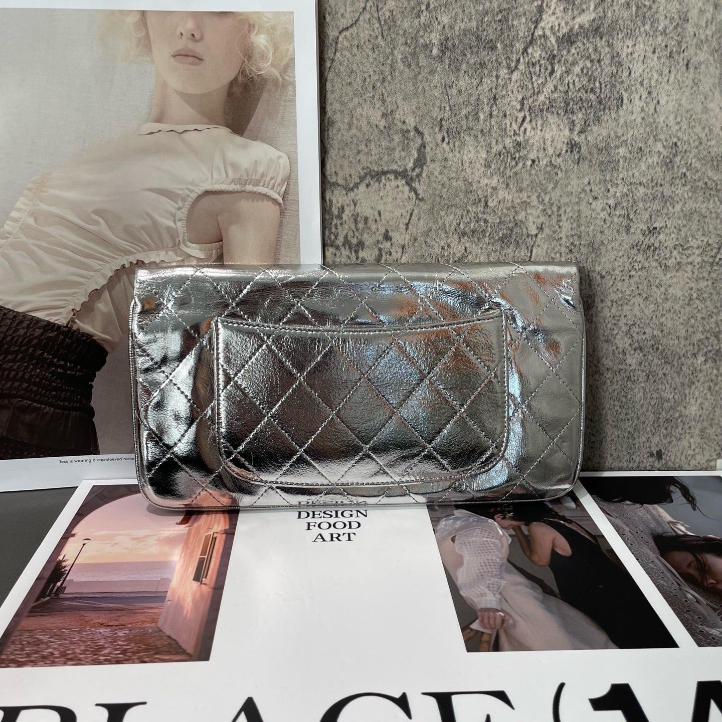 Chanel - 31 Bag Clutch - Waxy leather - Silver - (small)