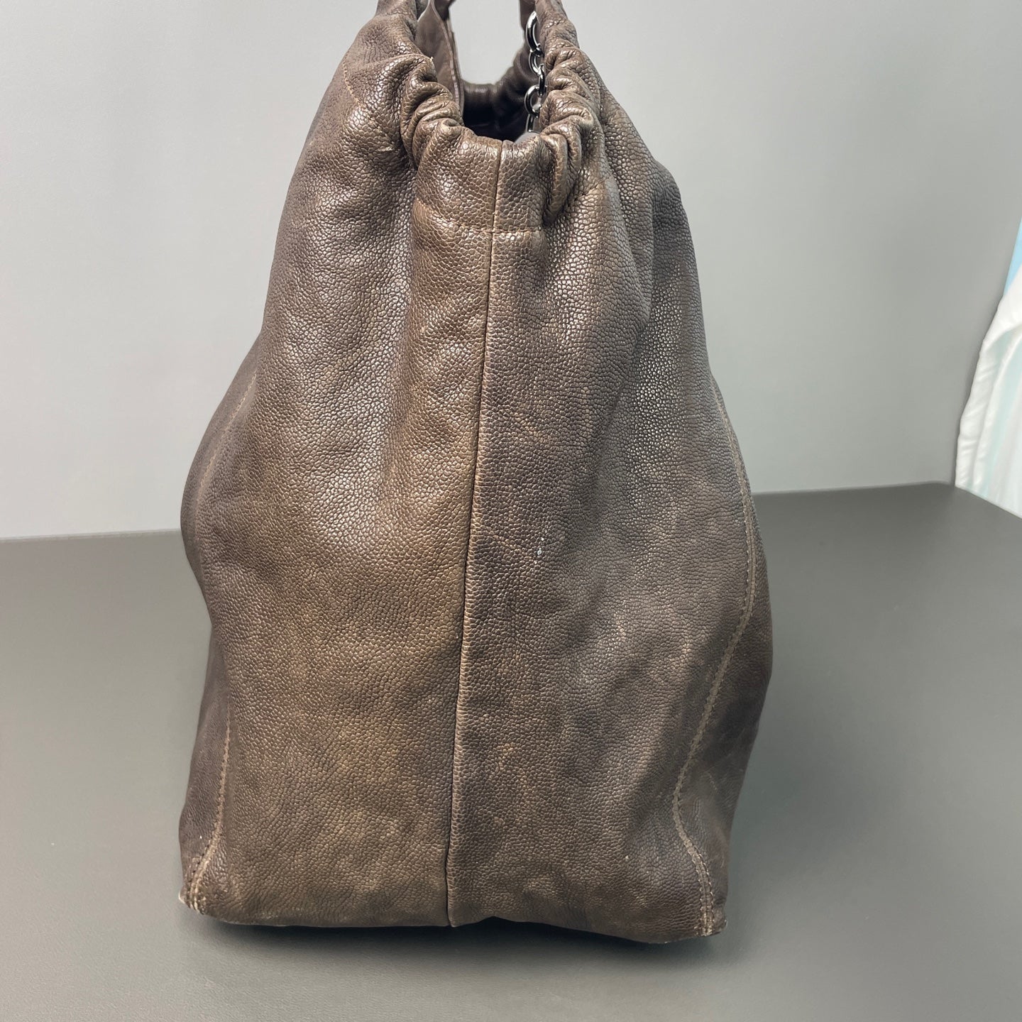 Chanel - Large Shopping Tote - Grained leather - Brown - (Large)