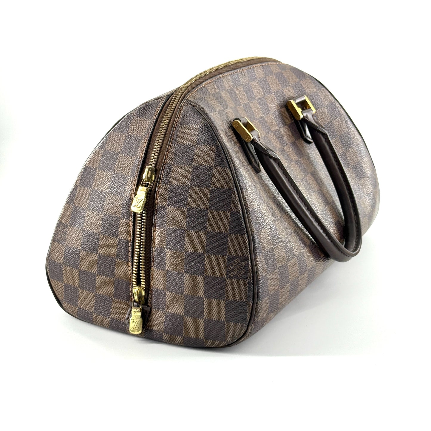 Louis Vuitton - Damier Ebene Bowling Bag - Damier Ebene coated canvas with leather trim - Brown - (Medium)