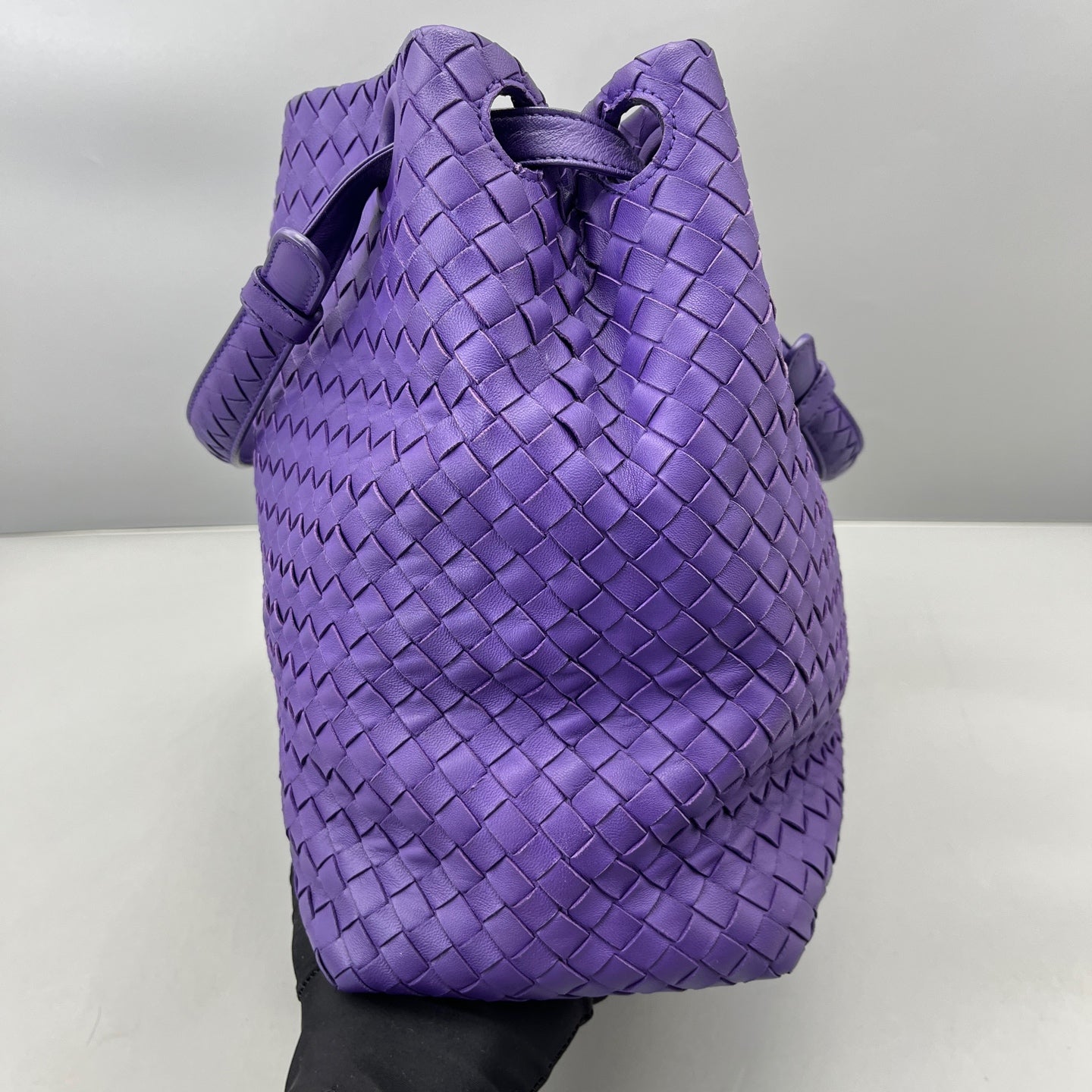 Bottega Veneta - Intrecciato Double Bridge Tote - Leather - Purple - (Large)