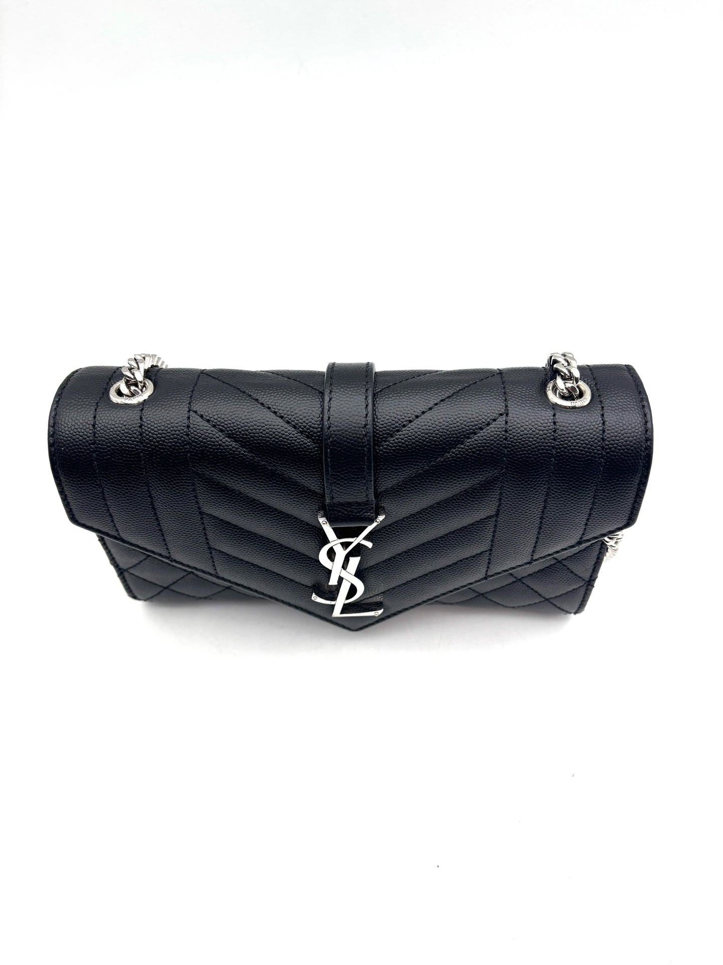 Saint Laurent - Envelope - Caviar cowhide leather - Black - (medium)