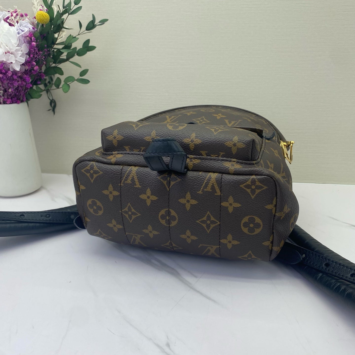 Louis Vuitton - Palm Springs Mini Backpack - Monogram coated canvas with leather trim - Brown - (mini)