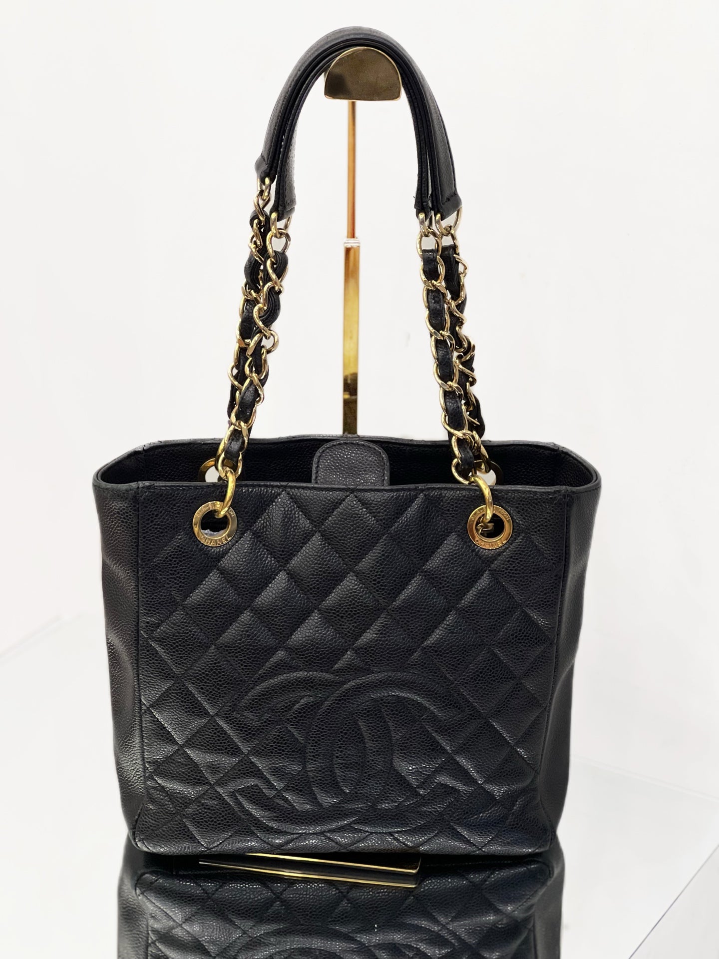 Chanel - PST Small (Petit Shopping Tote) - Caviar leather - Black - (Small)