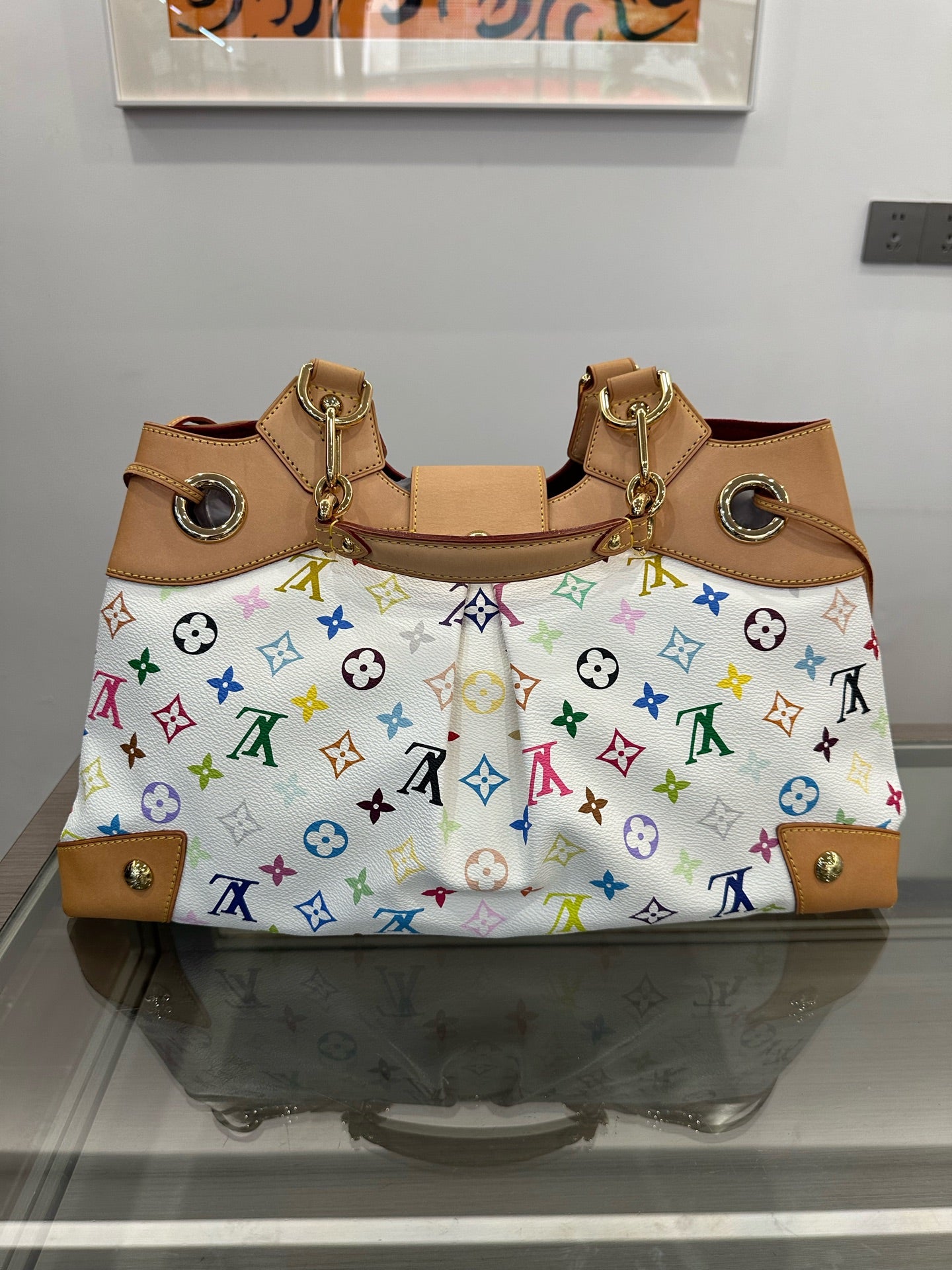 Louis Vuitton - Ursula - Coated canvas with Vachetta leather trim - White - (large)