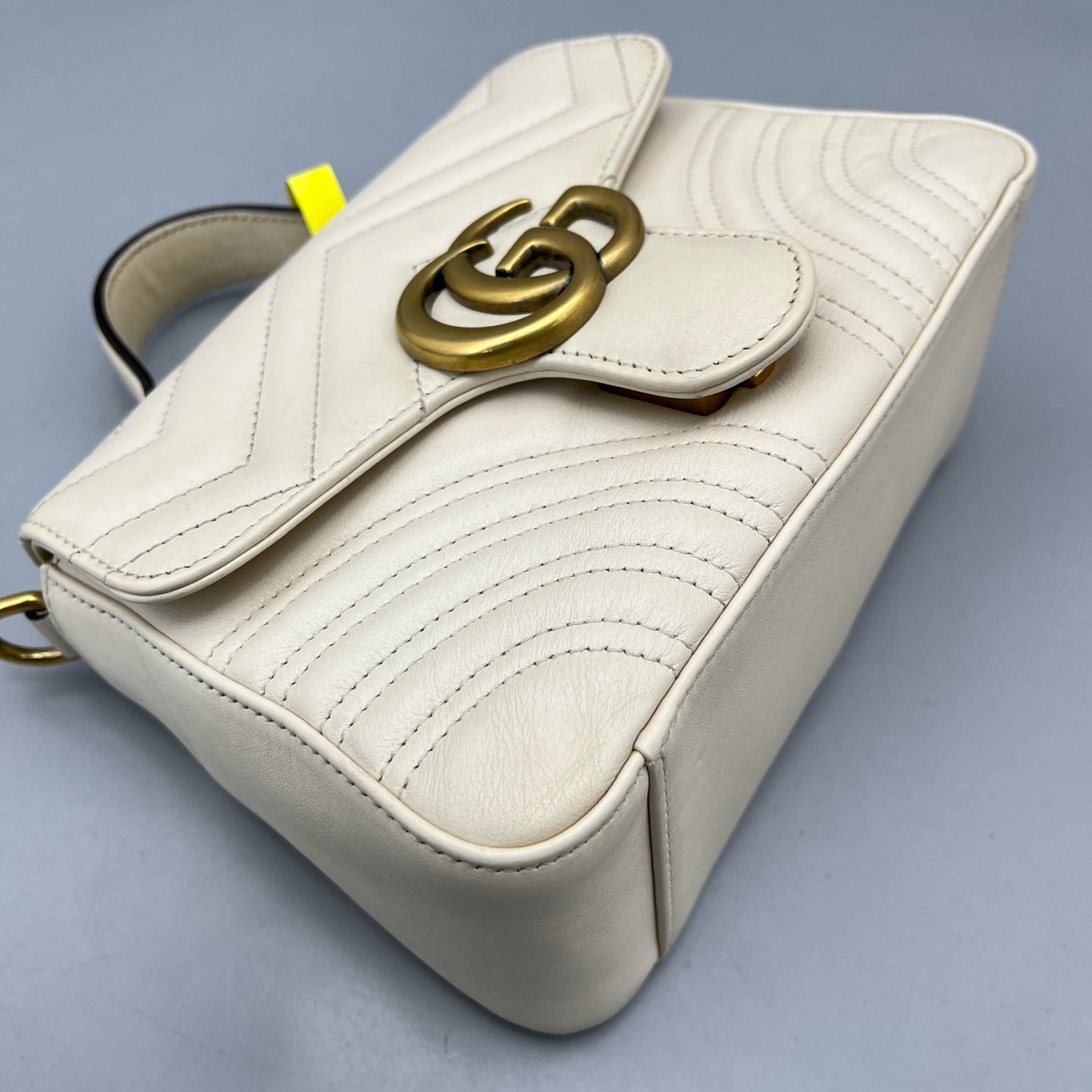 Gucci - GG Marmont Mini Messenger Bag - Leather - White - (mini)
