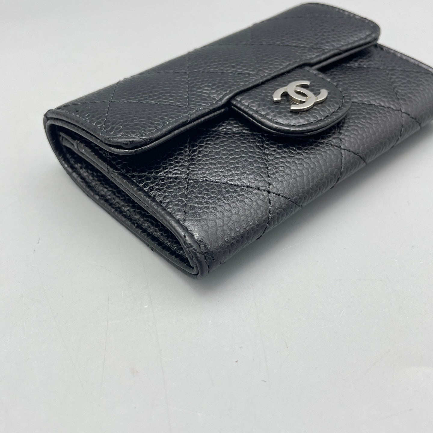 Chanel - Classic Quilted Card Holder - Grained calfskin leather - Black - (small)