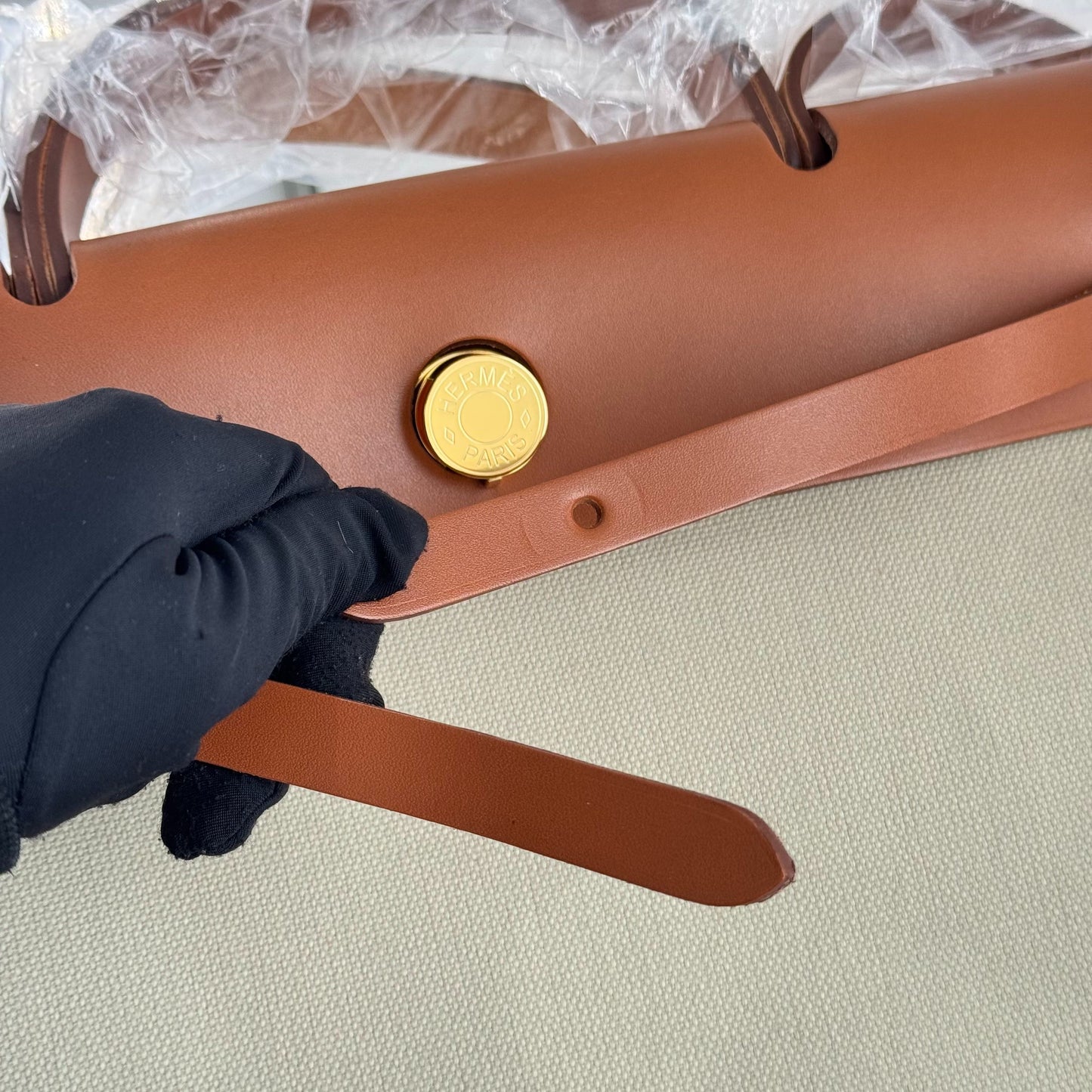 Hermes - Herbag Zip 31 Retourne - Canvas and Leather - Beige and Brown with Gold-Tone Hardware - (Medium)