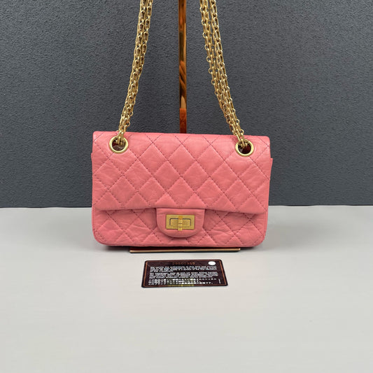 Chanel - 2.55 Reissue Mini Chain Bag - Leather - Pink - (mini)